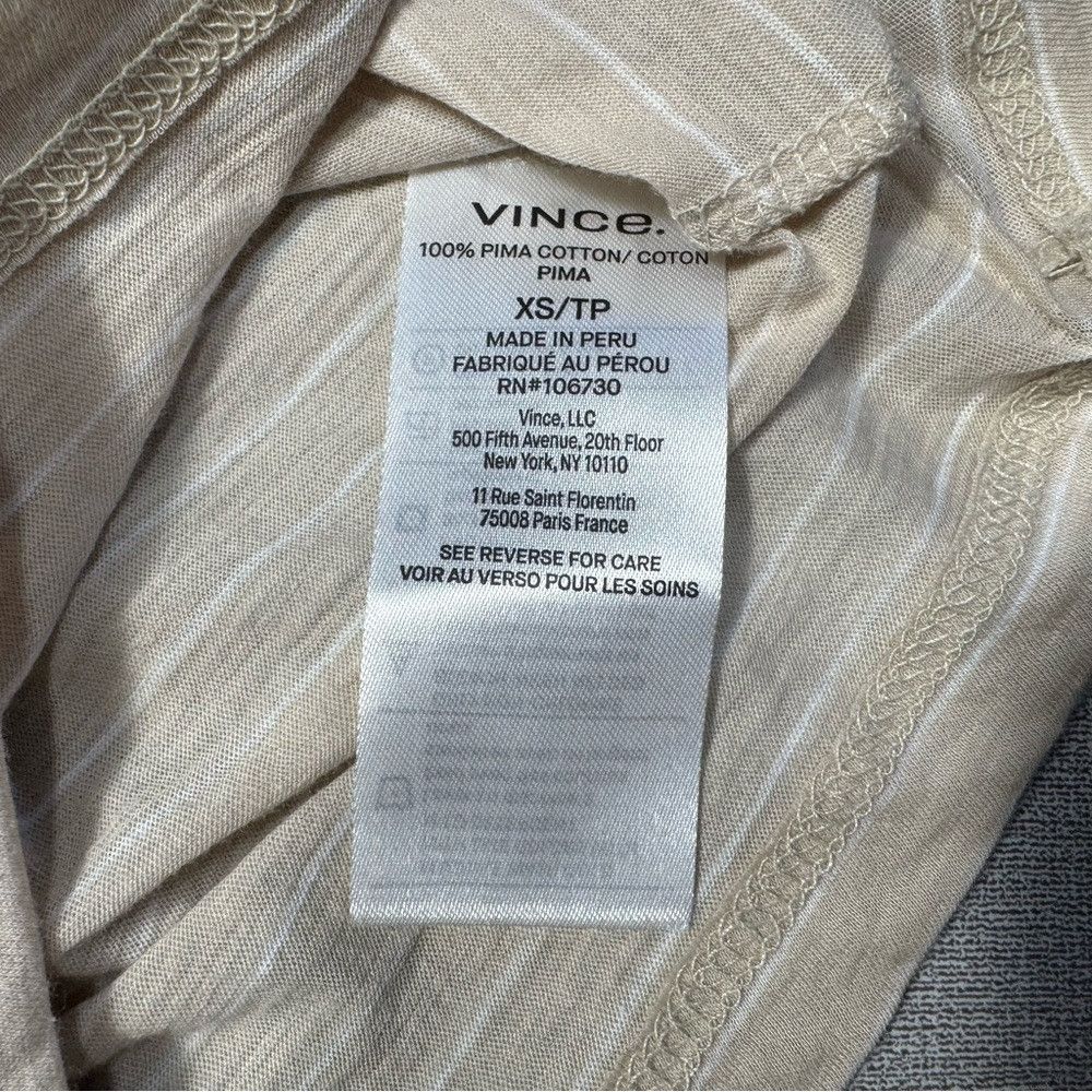 Vince NWT New $168 Vince Essential Elbow Length Sleeve Pima Cotto Size XS / US 0-2 / IT 36-38 - 7 Thumbnail