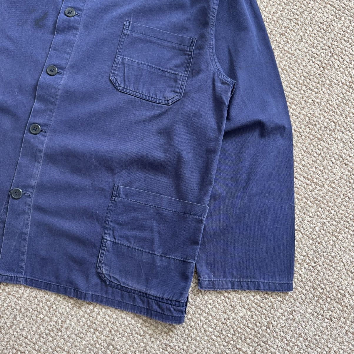 Le Laboureur French vintage faded sanfor work chore stained worn jacket Size US XL / EU 56 / 4 - 7 Thumbnail