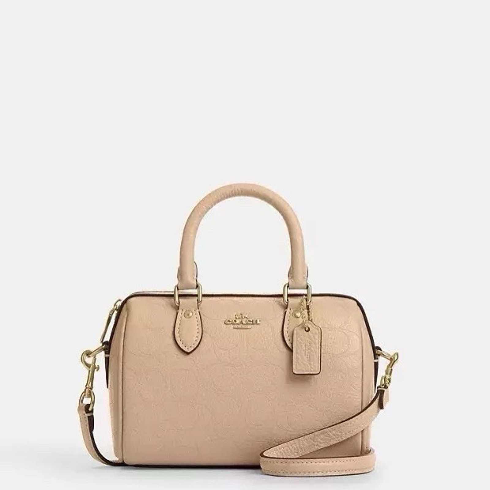 Coach NWT Coach Mini Rowan Crossbody Bag CCF28 pebbled leather Oat Size ONE SIZE - 8 Thumbnail