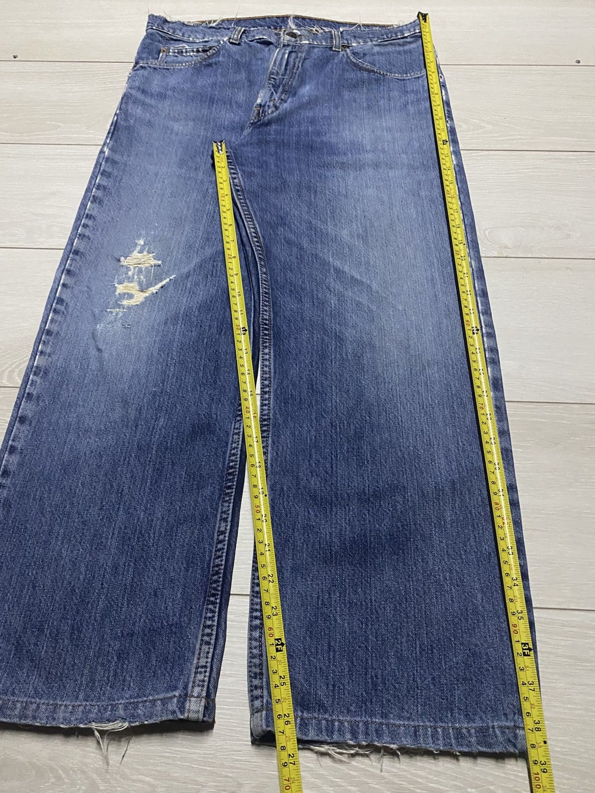 Levi's Vintage Levis 607 Orange Tab Distressed Loose Jeans Size US 34 / EU 50 - 16 Thumbnail