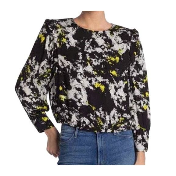 Alice + Olivia Alice + Olivia Women’s LS Blouse Black/Yellow XS Art to Wear Size XS / US 0-2 / IT 36-38 - 1 Thumbnail