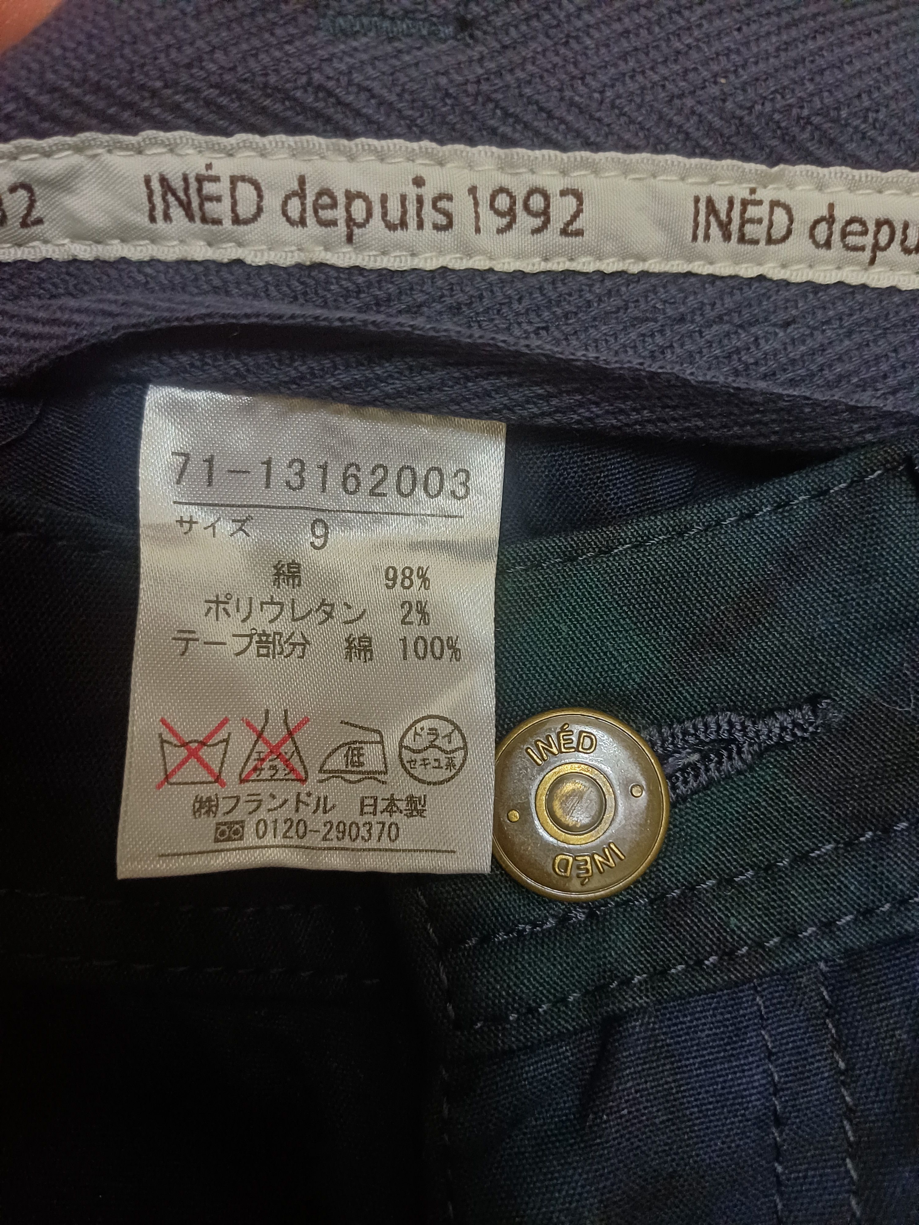 Designer × Japanese Brand × Yohji Yamamoto Awesome Ined skiny pants, plaid design 🔥🔥 Size 28" / US 6 / IT 42 - 5 Thumbnail