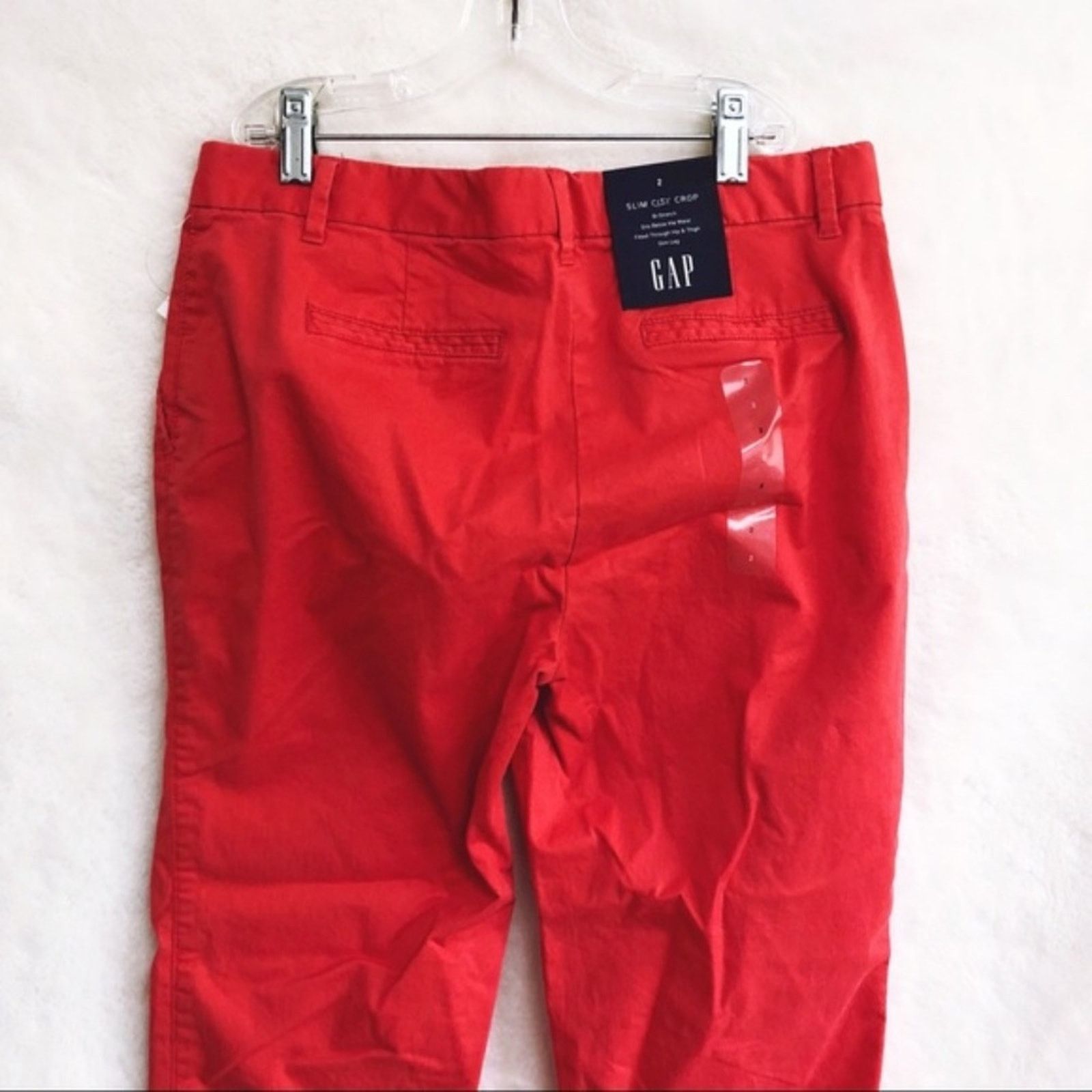 Gap GAP Raspberry Slim City Crop Pants Size 24" / US 00 / IT 34 - 2 Thumbnail