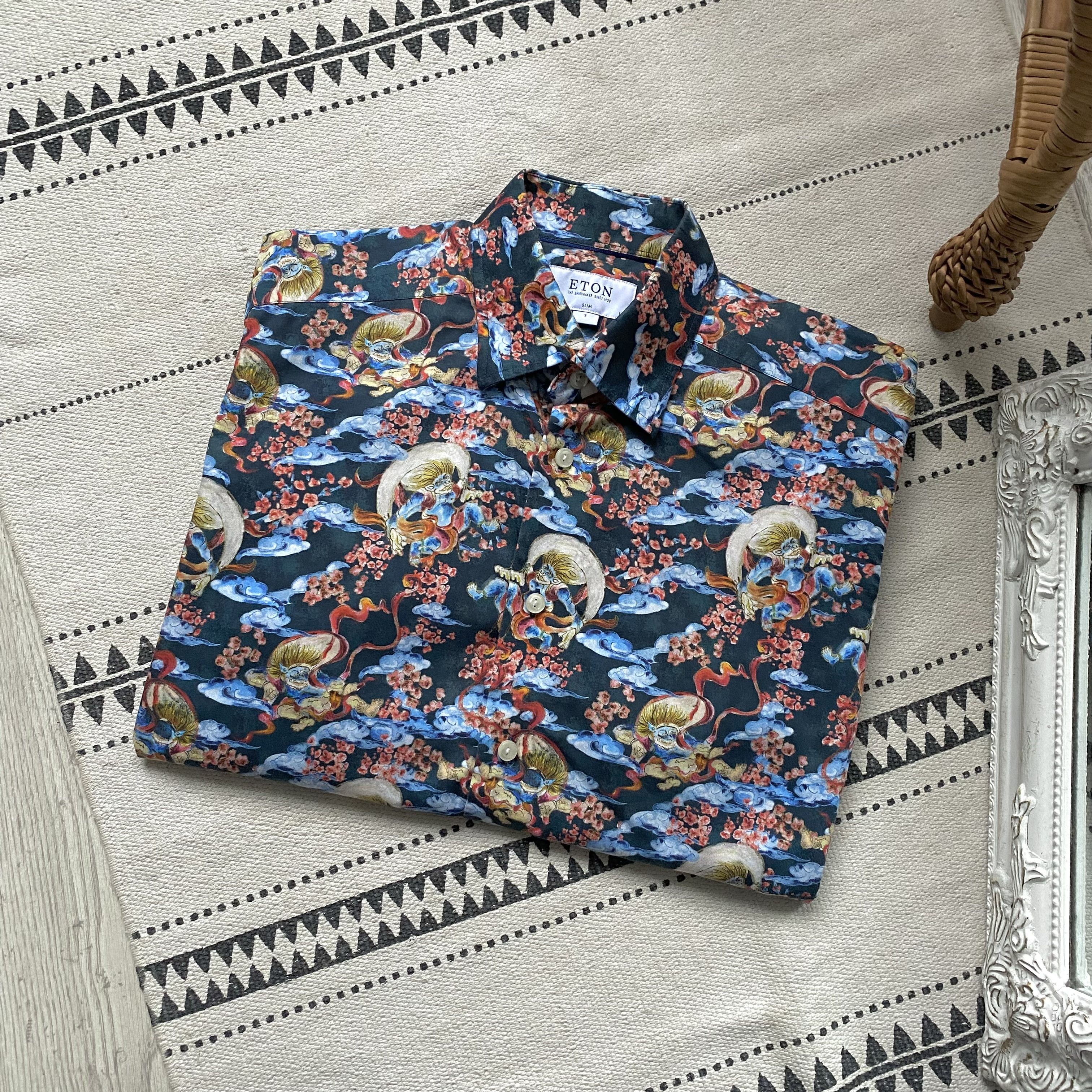 Eton Designer ETON Japanese Pattern Shirt multicolor Size US S / EU 44-46 / 1 - 1 Thumbnail