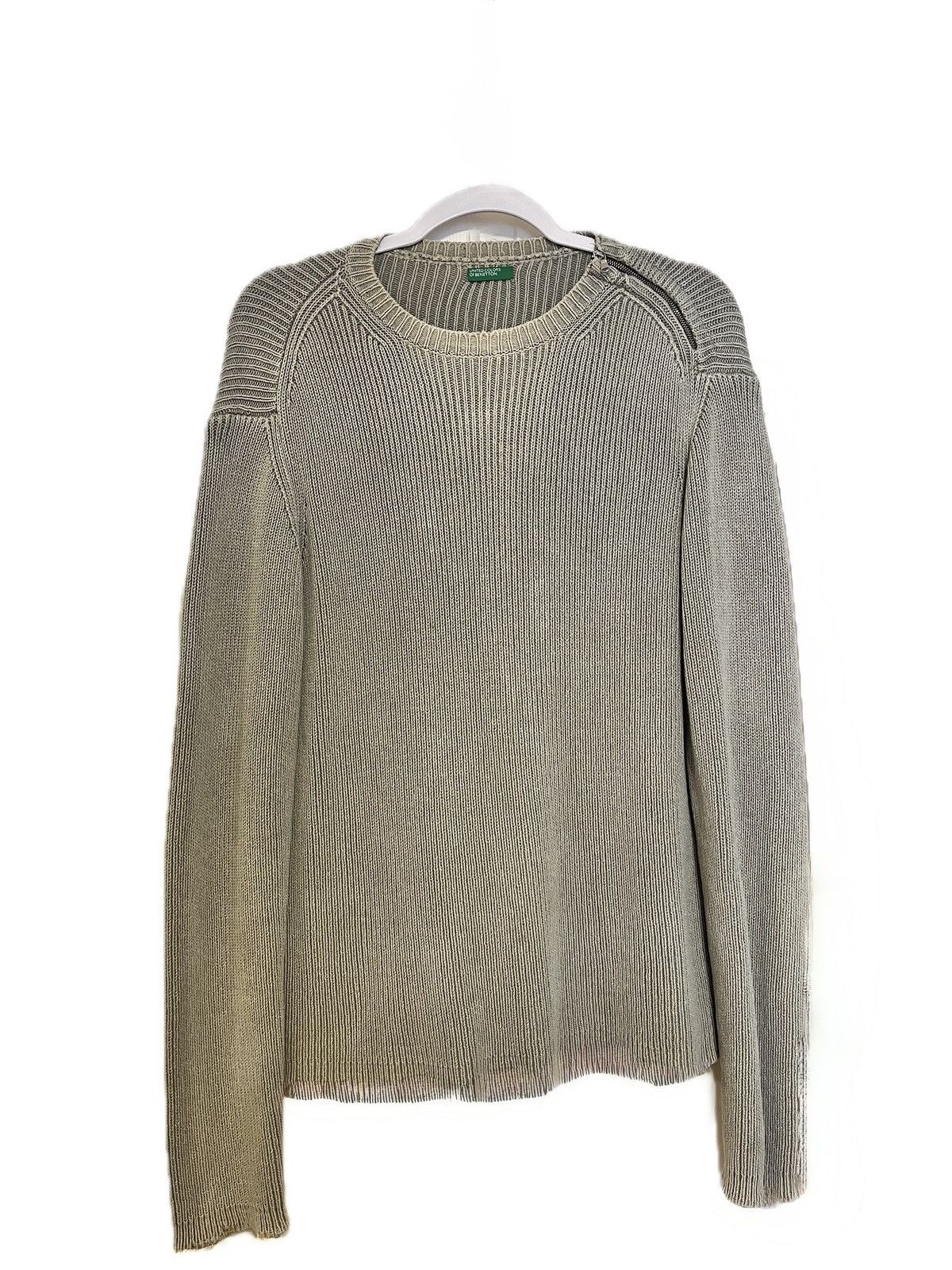 United Colors Of Benetton Custom Knit Sweater Size US M / EU 48-50 / 2 - 1 Thumbnail