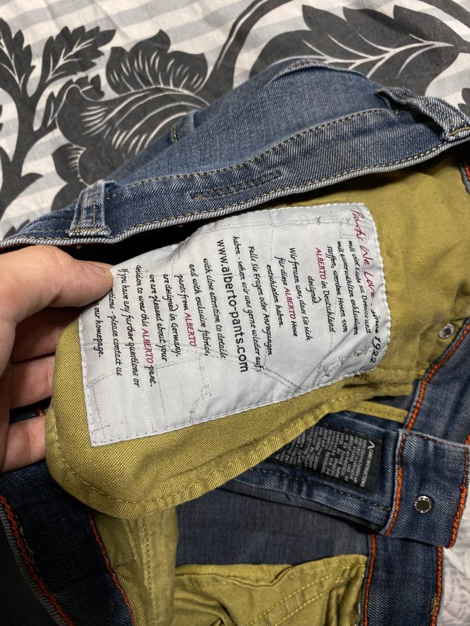 Alberto × Vintage Alberto Men Jeans Trousers Cotton REGULOR SLIM FIT Size US 35 - 8 Thumbnail