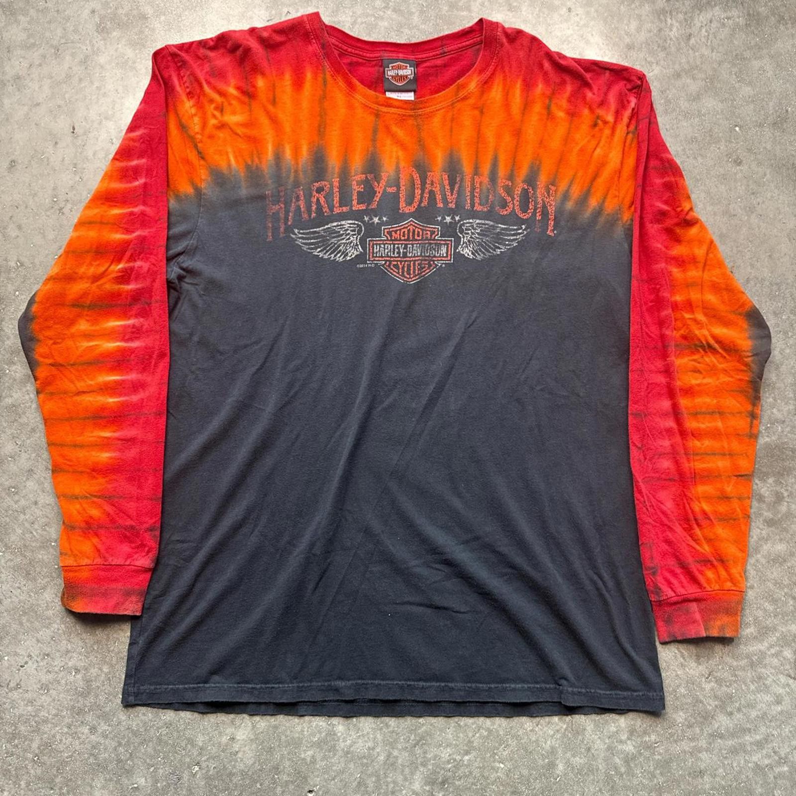 Harley Davidson Harley Davidson Tie Dye Long Sleeve Y2k 2008 T-Shirt Size US XL / EU 56 / 4 - 1 Thumbnail