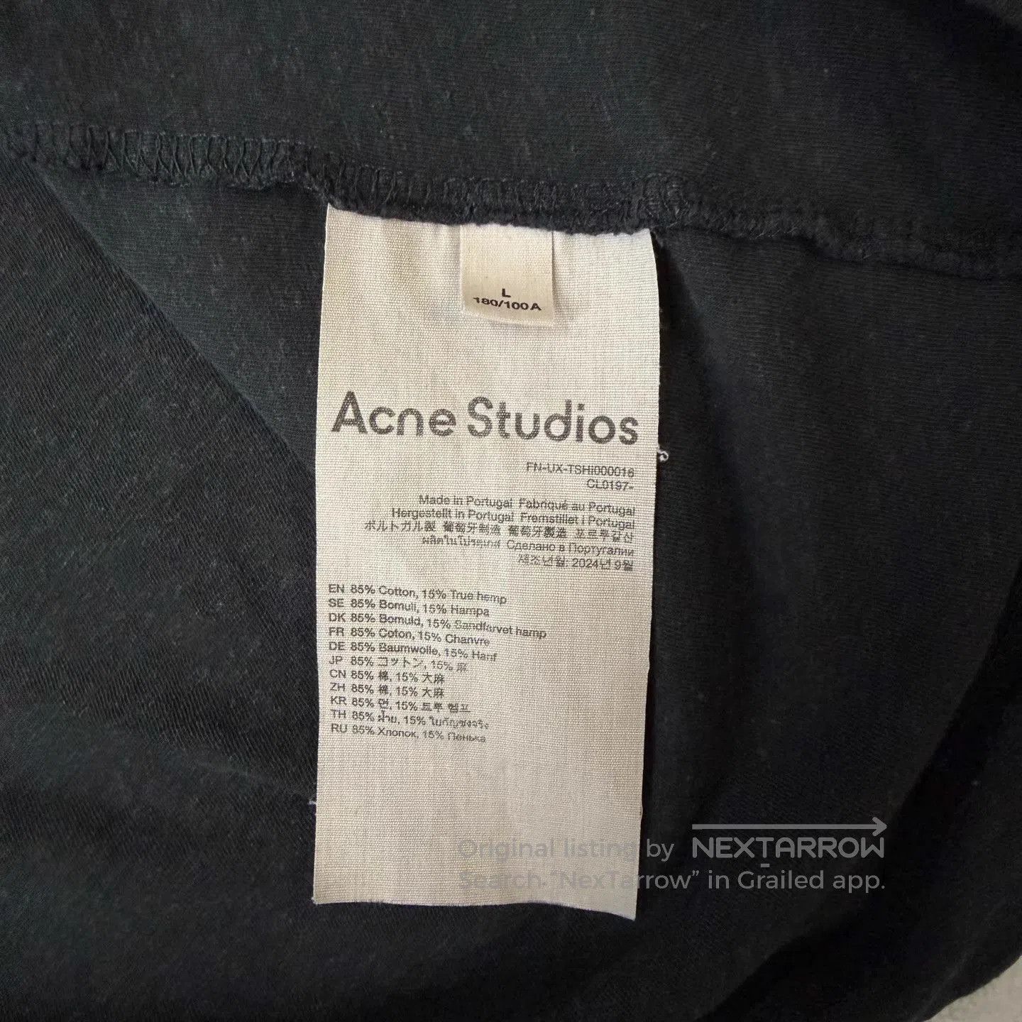 Acne Studios Black Long Sleeve Stockholm 1996 Print Shirt. Size US L / EU 52-54 / 3 - 5 Thumbnail
