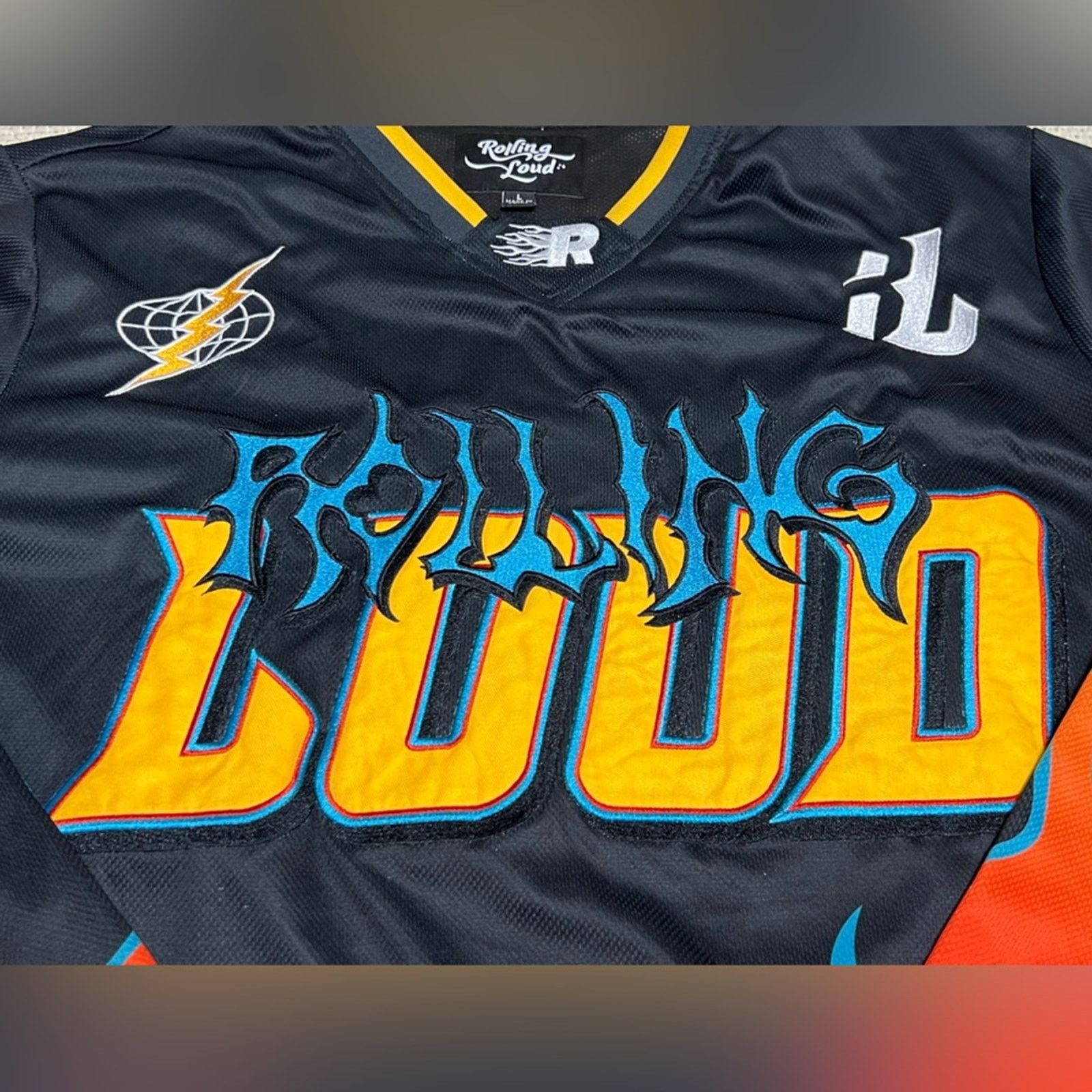 Rolling Loud Rolling Loud RL Soccer Jersey Flames Embroidered Large RARE Size US L / EU 52-54 / 3 - 6 Thumbnail