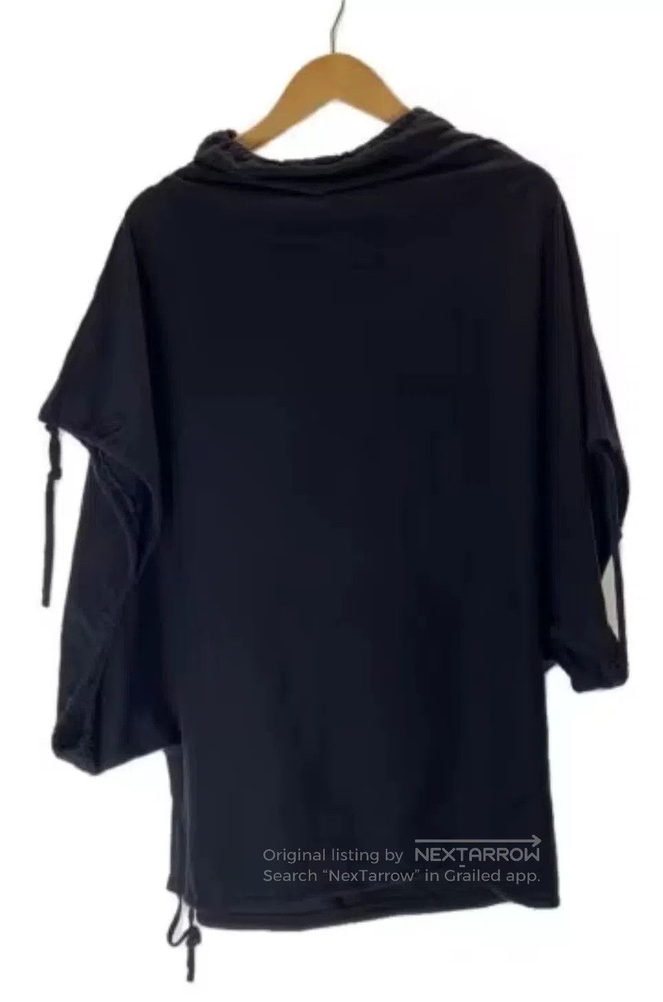 Yohji Yamamoto Black Drawstring Pullover.