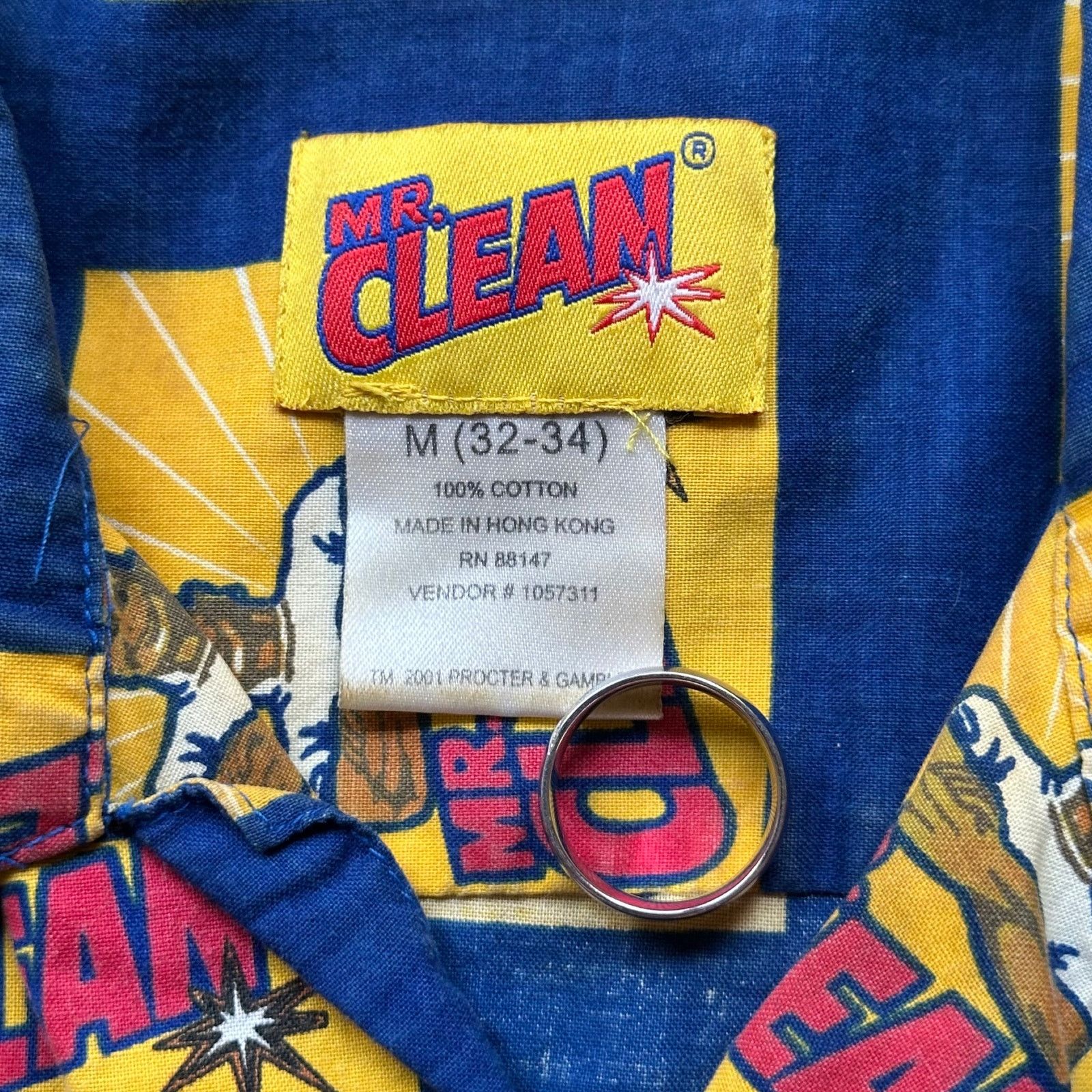 Other 2001 Mr. Clean Shirt Mens M SS up Hawaiian Shirt Button Down Size US M / EU 48-50 / 2 - 5 Thumbnail