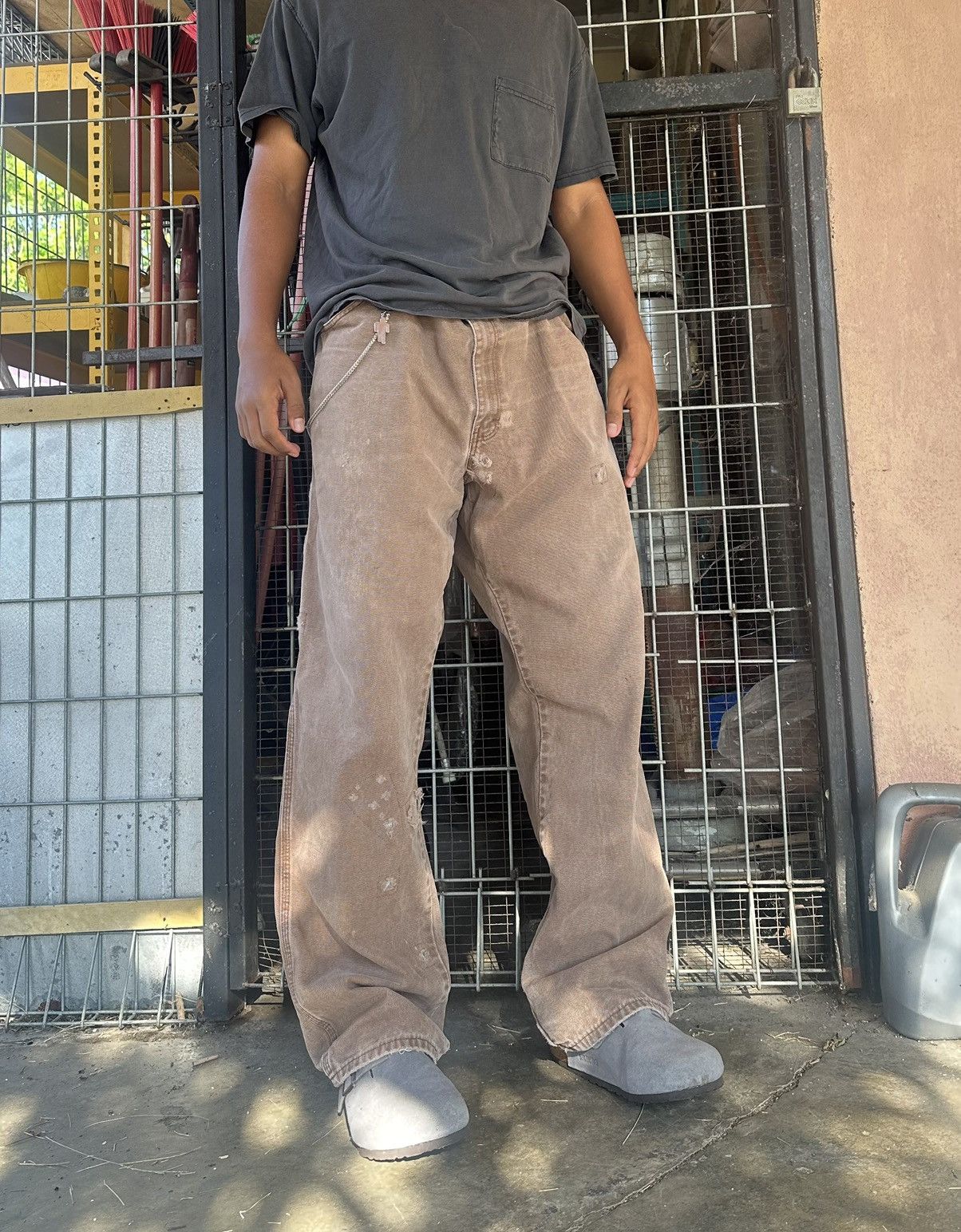 Vintage Thrashed Distressed Dickies ERD Grunge Carpenter Jeans Size US 41 - 1 Thumbnail