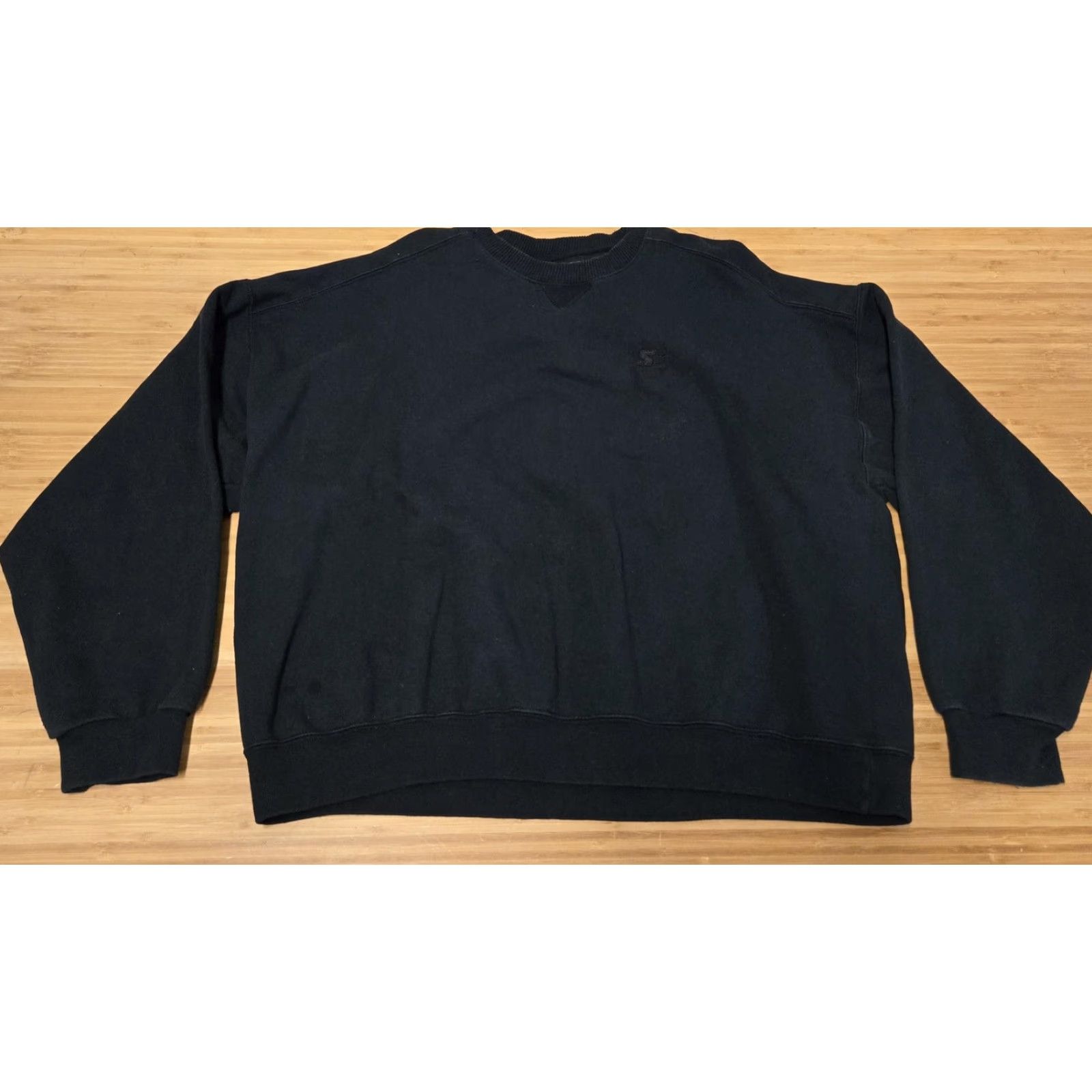 Starter Starter Sweatshirt Pullover Mens XL Black Heavyweight Crewneck V Stitch Pro 80 Logo Embroidered S View Size US XL / EU 56 / 4 - 2 Thumbnail