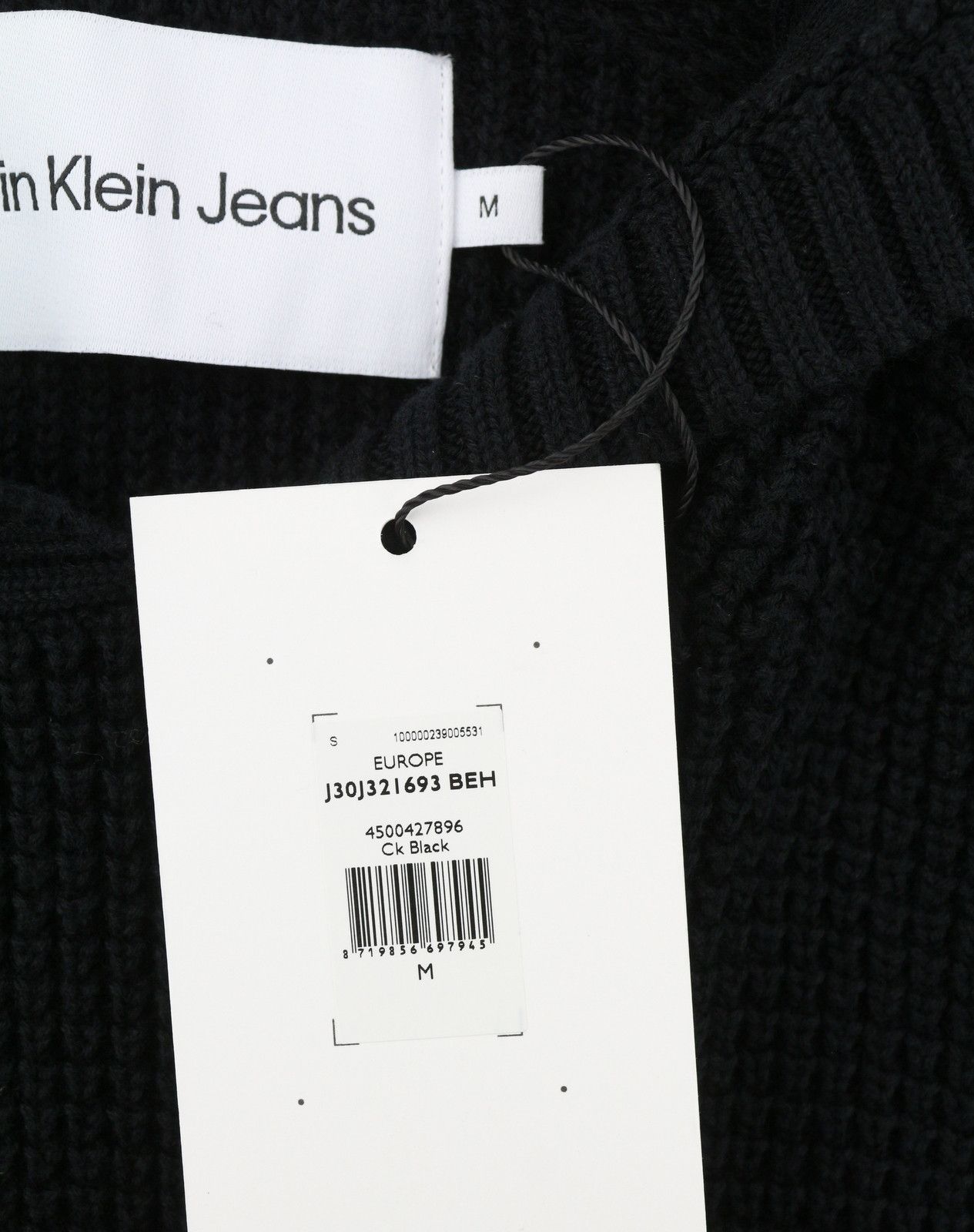 Calvin Klein M Black Cotton Knit Hooded Stretch Jumper 87436 Size US M / EU 48-50 / 2 - 10 Thumbnail