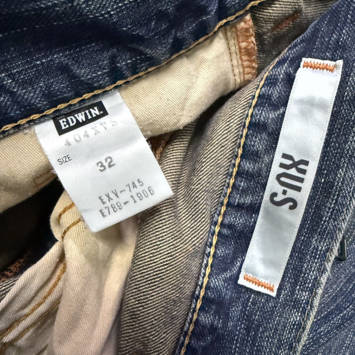 Edwin Vintage Edwin XV-S Patina Fade Wash Straight Jeans Size US 32 / EU 48 - 15 Thumbnail
