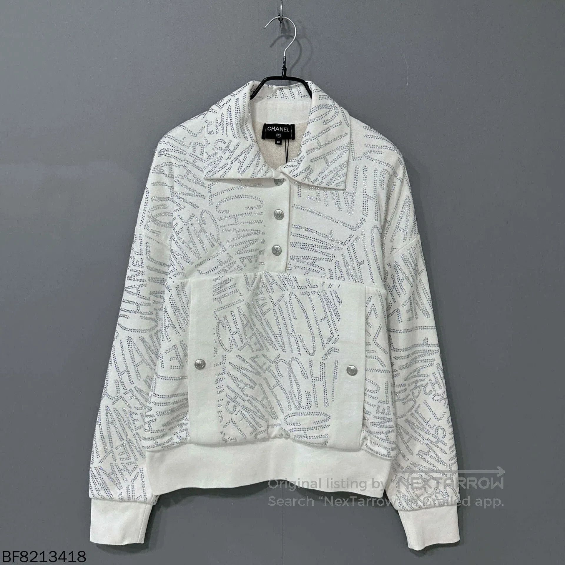 Chanel Chanel Rhinestone Letter Print Pullover. Size S / US 4 / IT 40 - 1 Thumbnail
