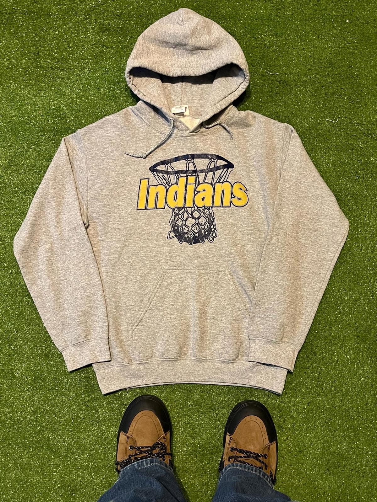 Unknown London Vintage Indians Basketball Graphic Men's Hoodie Sweatshirt Size US M / EU 48-50 / 2 - 1 Thumbnail