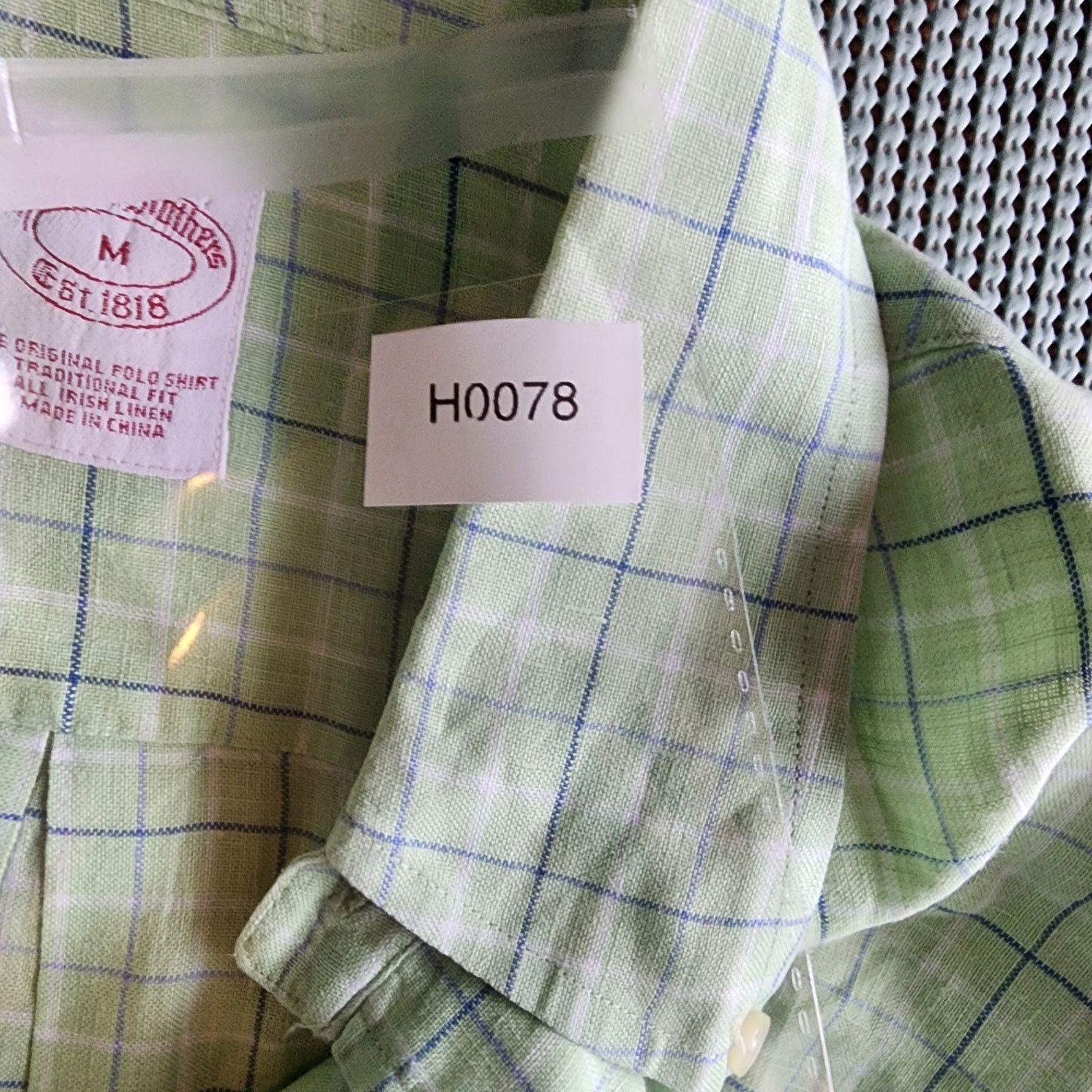 Brooks Brothers Brooks Brothers Men's Medium Plaid Linen Shirt Size US M / EU 48-50 / 2 - 7 Thumbnail