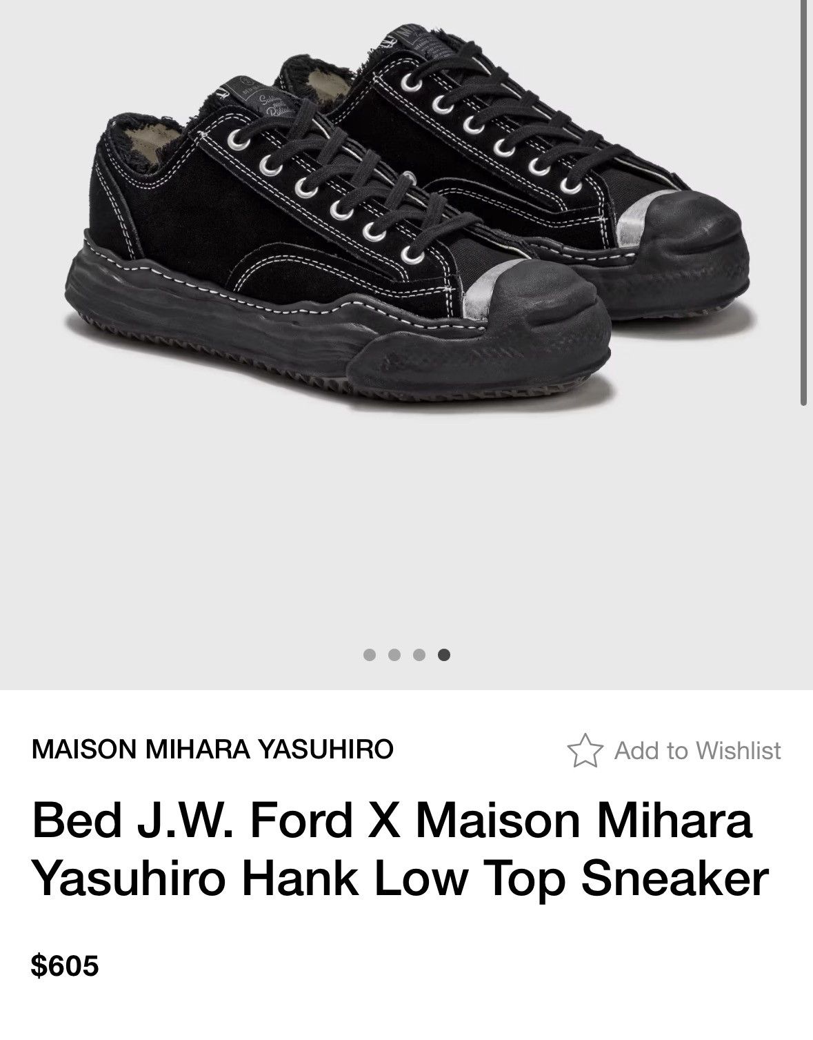 Maison MIHARA YASUHIRO Maison Mihara Yasuhiro Bedford low Size US 12 / EU 45 - 1 Thumbnail
