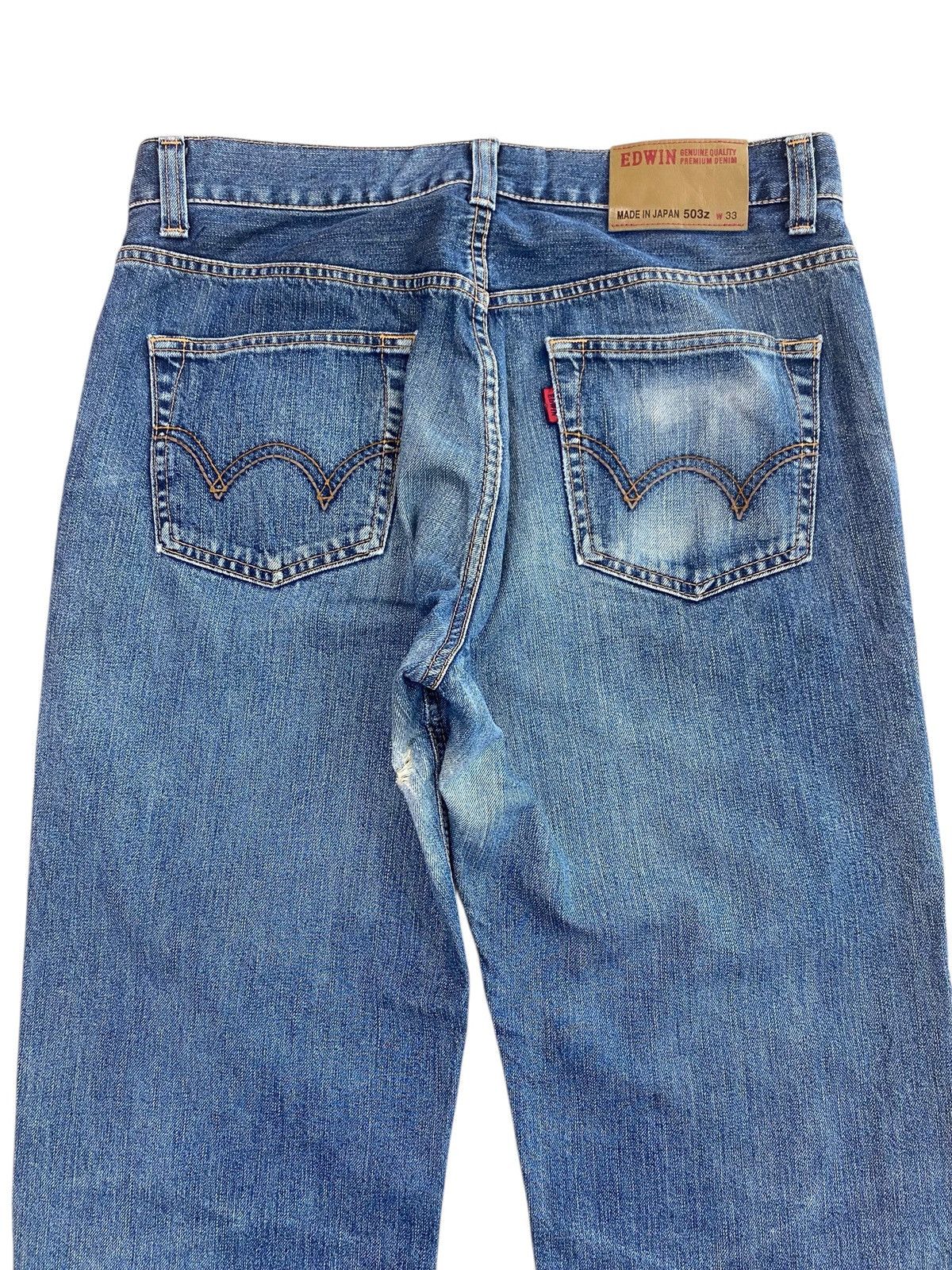 Edwin Edwin 503 Premium Faded Wash Style Loose Jeans Size US 32 / EU 48 - 4 Thumbnail