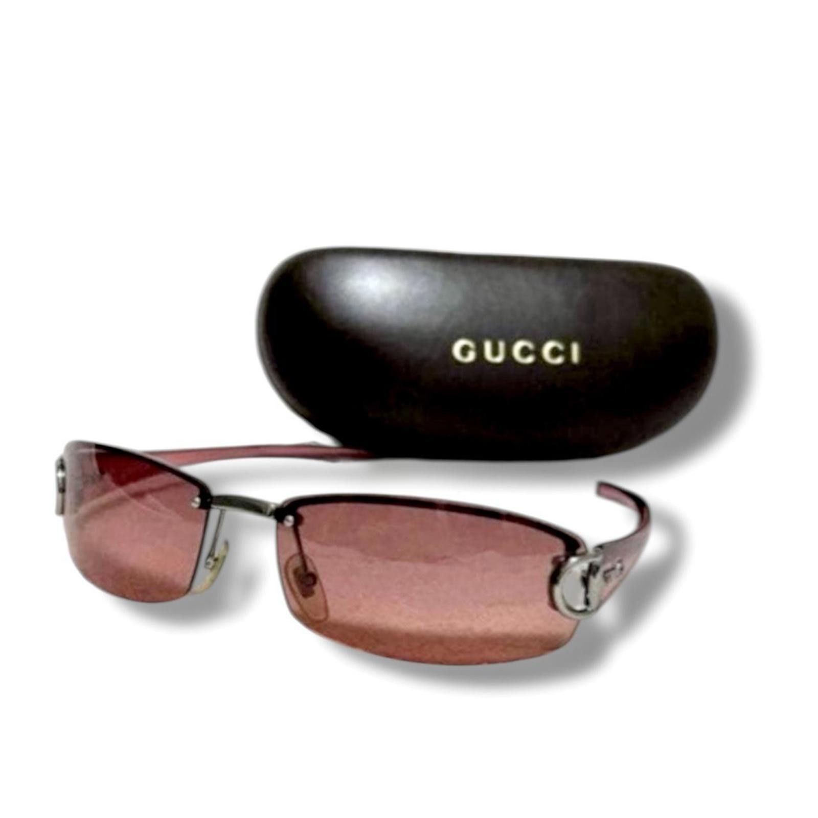 Gucci Gucci authentic pink rimless vintage sunglasses Size ONE SIZE - 1 Thumbnail