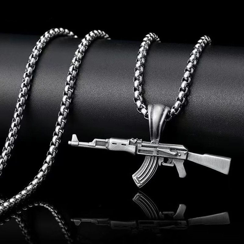 Vintage Vintage Military Submachine Gun Necklace Size ONE SIZE - 1 Thumbnail