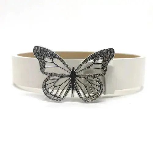 Vintage Diamond Butterfly Streetwear Belt Size ONE SIZE - 2 Thumbnail