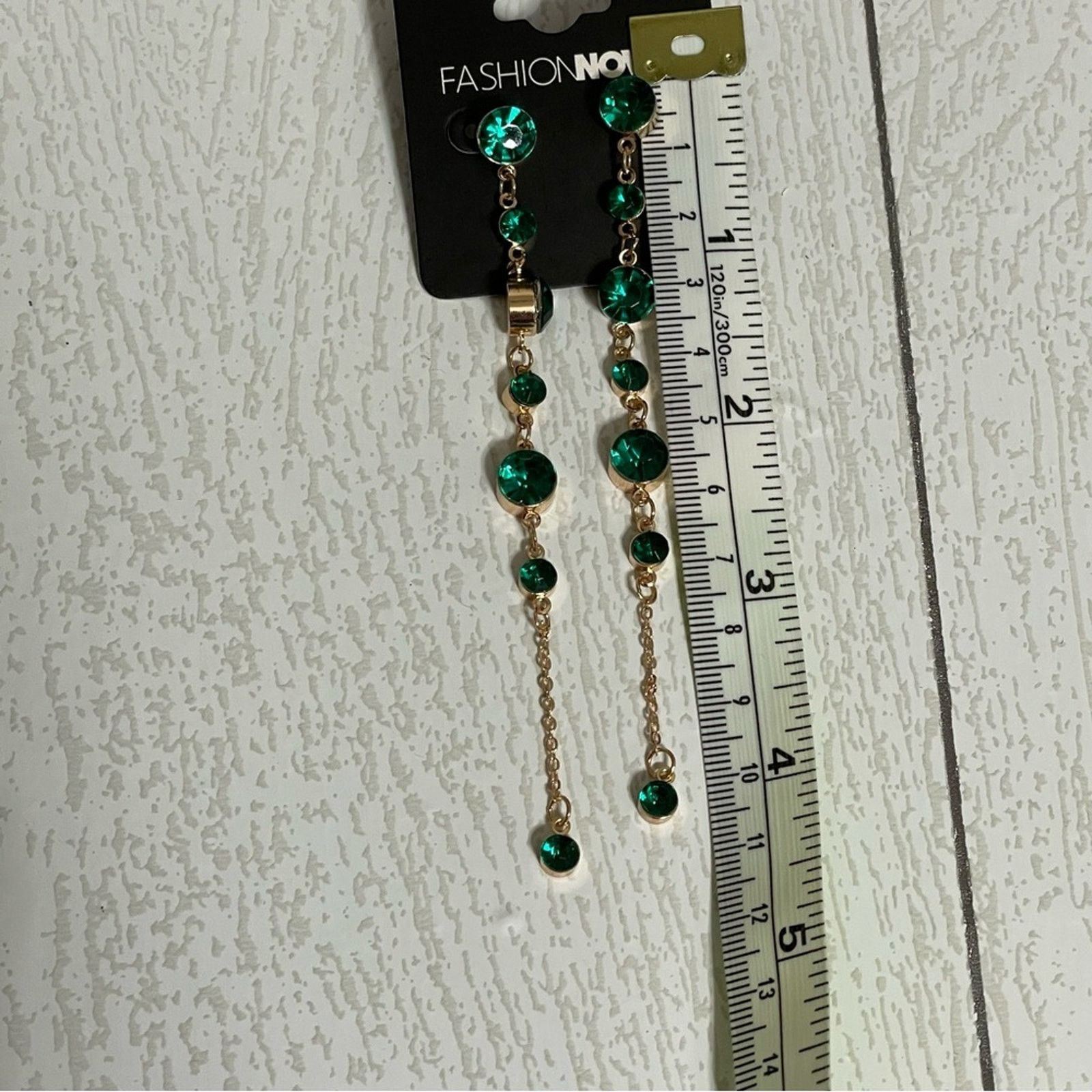 Other FASHION NOVA Glamorous Queen Drop Earrings Green NWT Size ONE SIZE - 3 Thumbnail