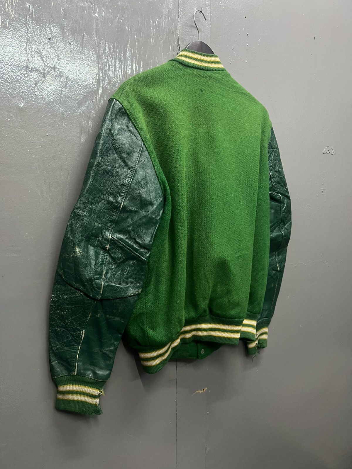 Vintage Vintage Delong Sportwear Varsity Wool Leather Jacket Size US M / EU 48-50 / 2 - 6 Thumbnail