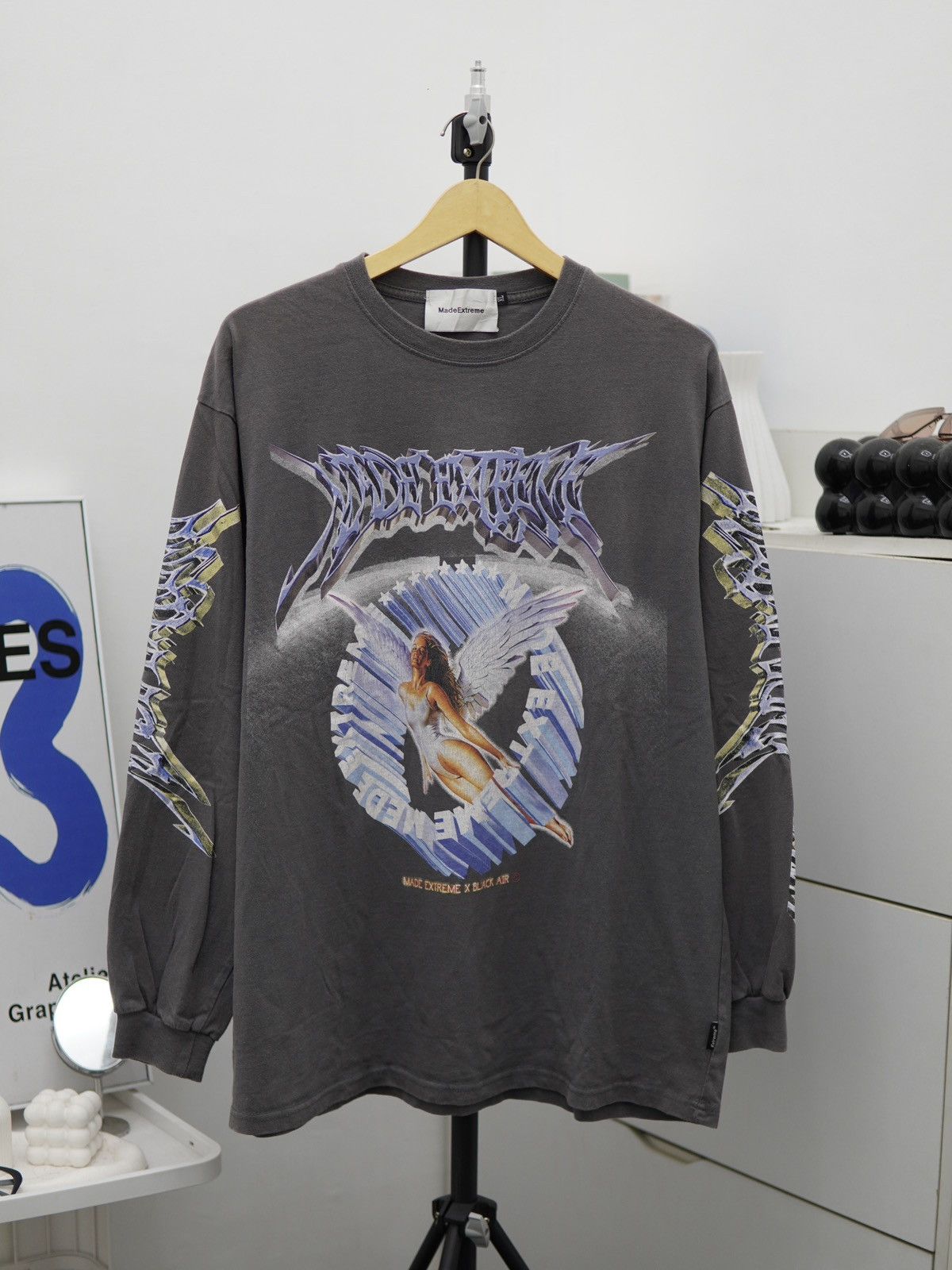 Japanese Brand Made Extreme x Black Air Aesthetic Angle Longsleeve Tee Size US XL / EU 56 / 4 - 1 Thumbnail