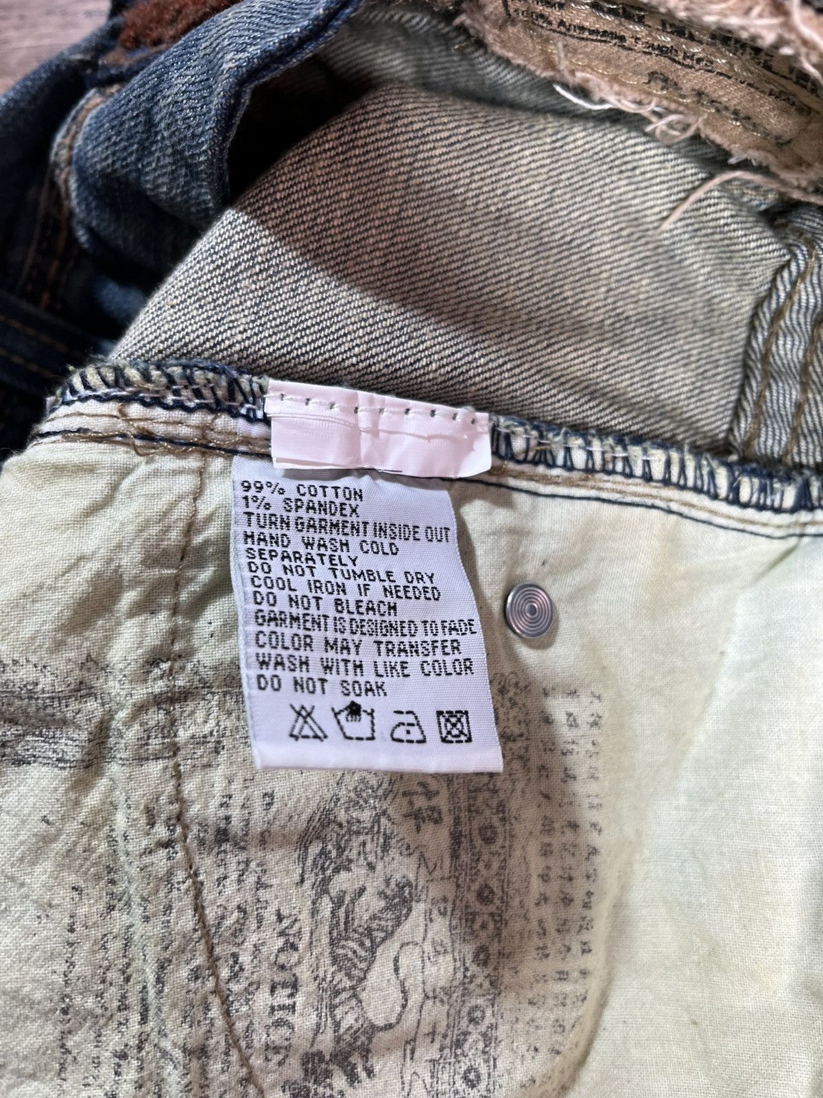 Japanese Brand Tough Vintage Distressed Denim Pants Jeans Size US 32 / EU 48 - 17 Thumbnail