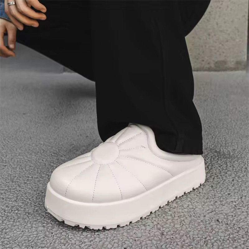 Japanese Brand Minimalist Quilted Platform Slip-On Mules | Padded Lug Sole Size US 9 / EU 42 - 2 Thumbnail