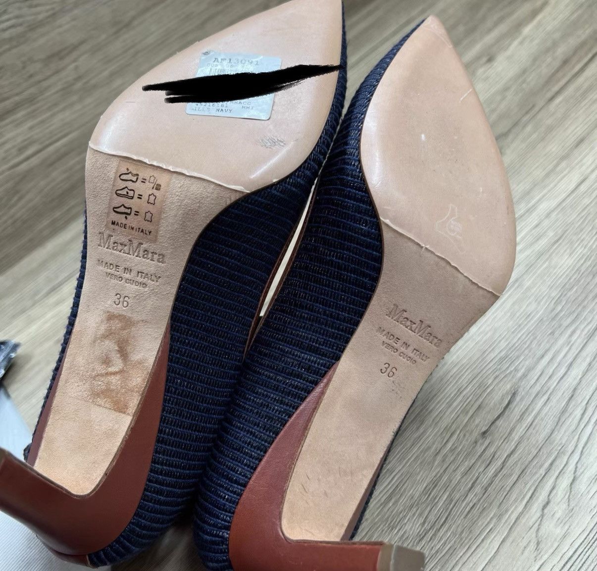 Max Mara MaxMara Dark Blue High Heels J41 Size US 6 / IT 36 - 5 Thumbnail