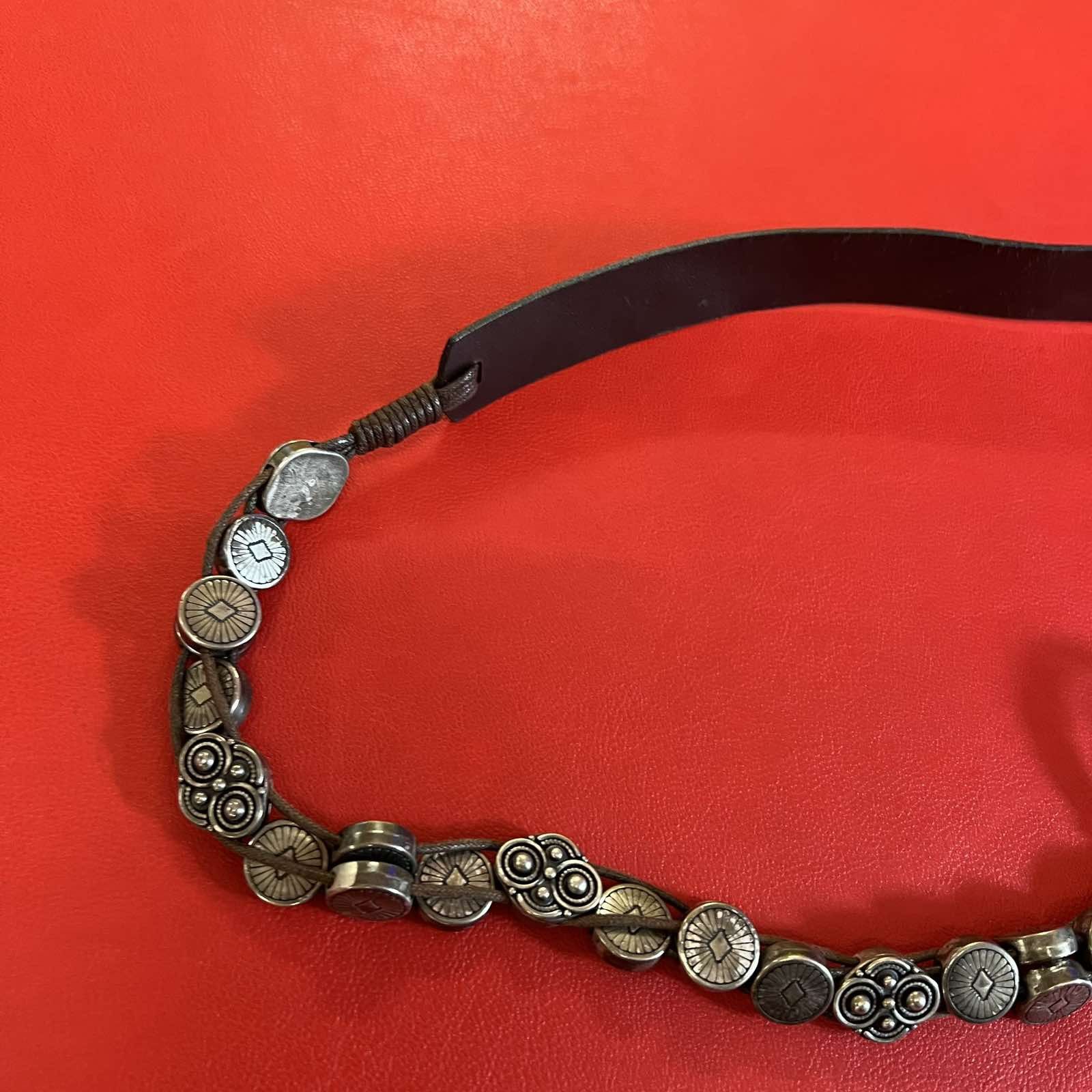 Japanese Brand × Vintage Peruna Plaited leather Belt Black Double Buckle Statement Size ONE SIZE - 3 Thumbnail