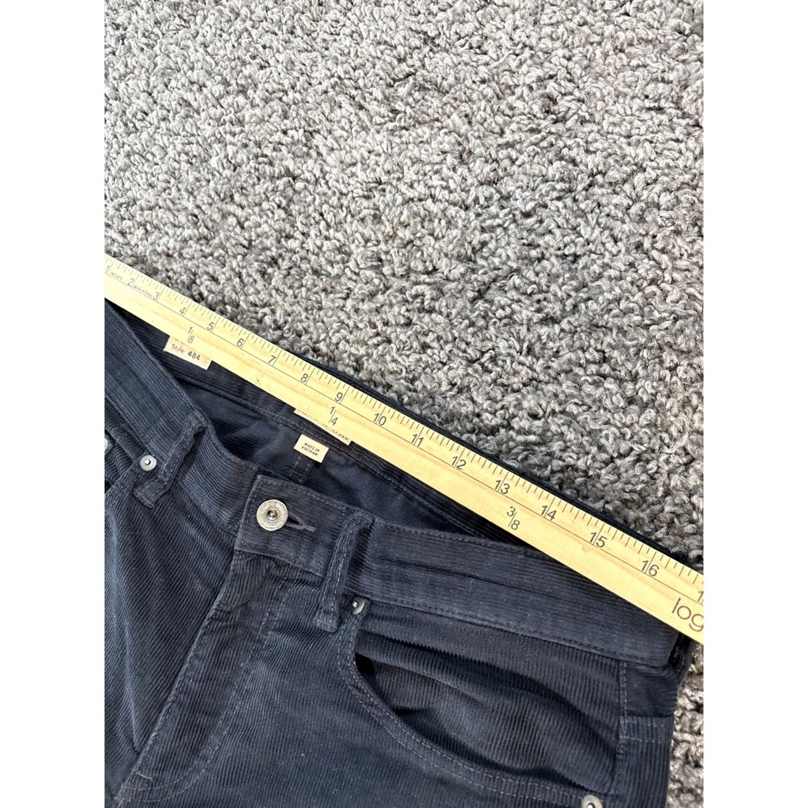 J.Crew J.CREW Pants Men 32x32 Corduroy Straight Leg 484 Gray Chino Classic 5-Pocket EUC Chair Logo Zip Pocketed Front Flat Front Vintage No N/A Size US 32 / EU 48 - 3 Thumbnail