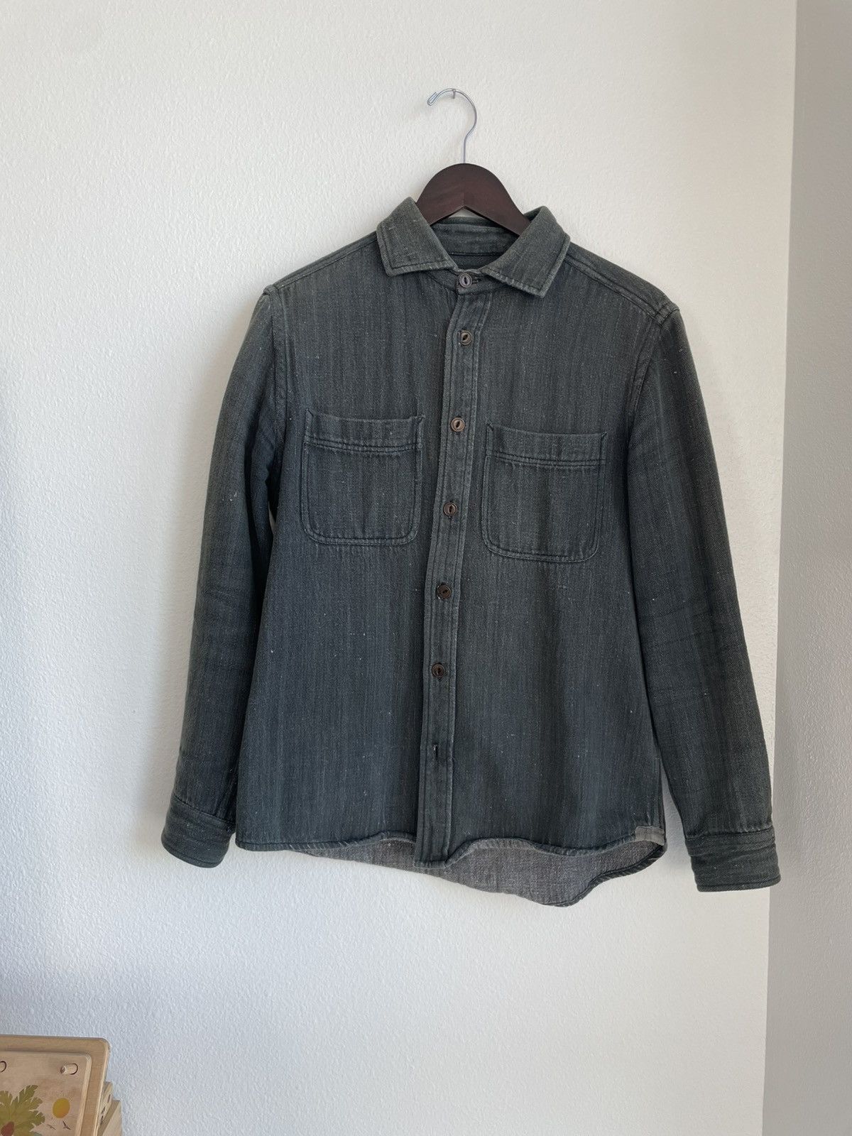 INDI+ASH INDI+ASH iron/indigo workshirt Size US M / EU 48-50 / 2 - 1 Thumbnail