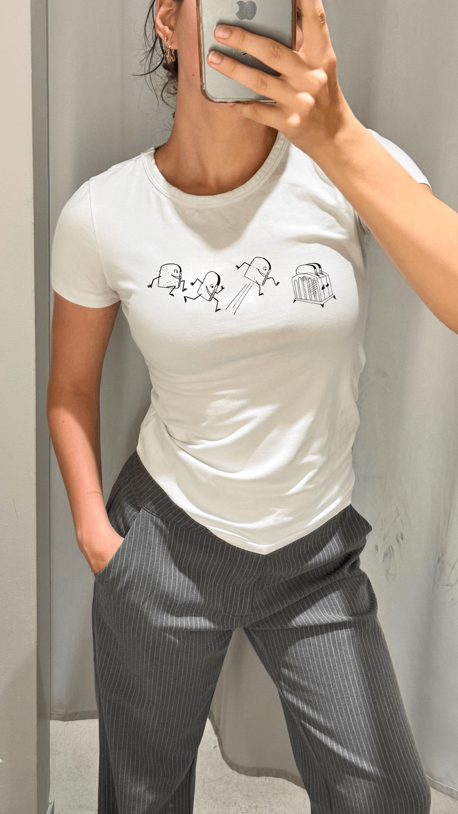 Other Cute Toast Graphic Tee – Retro Indie Style Size M / US 6-8 / IT 42-44 - 1 Thumbnail