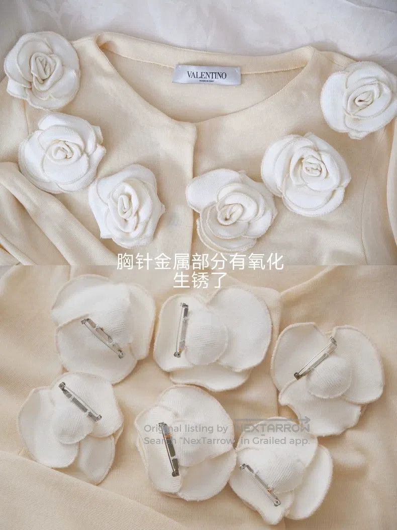 Valentino Valentino Cream umbrella pendulum crew neck detachable thr Size S / US 4 / IT 40 - 7 Thumbnail
