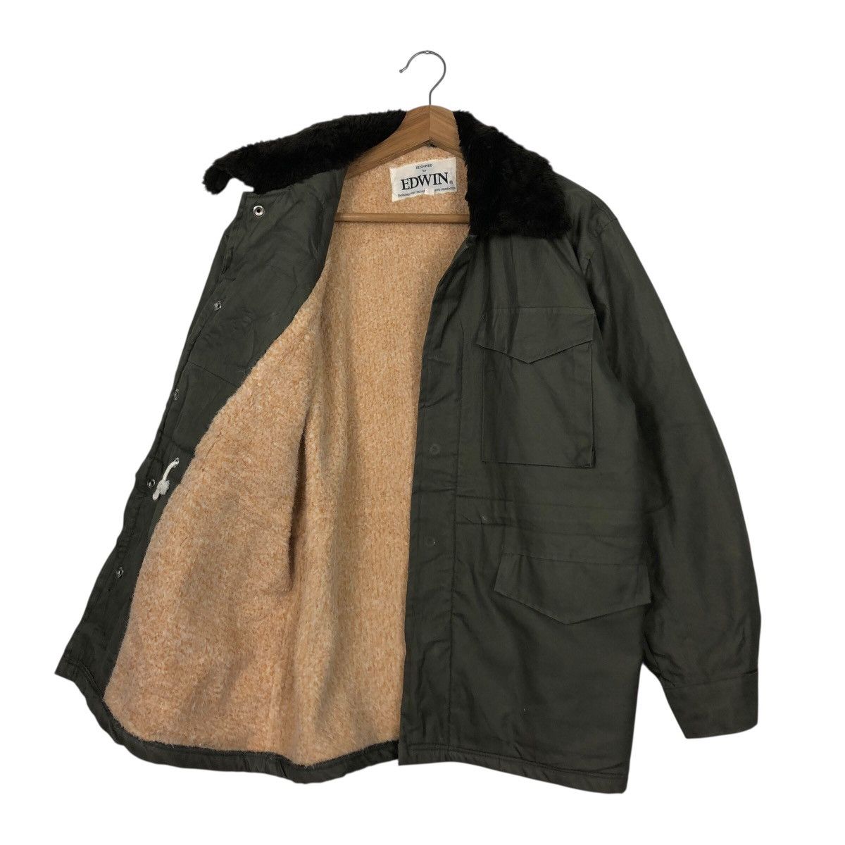 Edwin 📌Vintage Military Chore Work Jacket Edwin Blanket Fleece Size US M / EU 48-50 / 2 - 12 Thumbnail