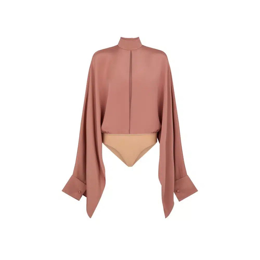 Tom Ford o1loc1c0325 BO0011 Viscose Bodysuit Top in Pink Size XXS / US 00 / IT 34 - 1 Thumbnail