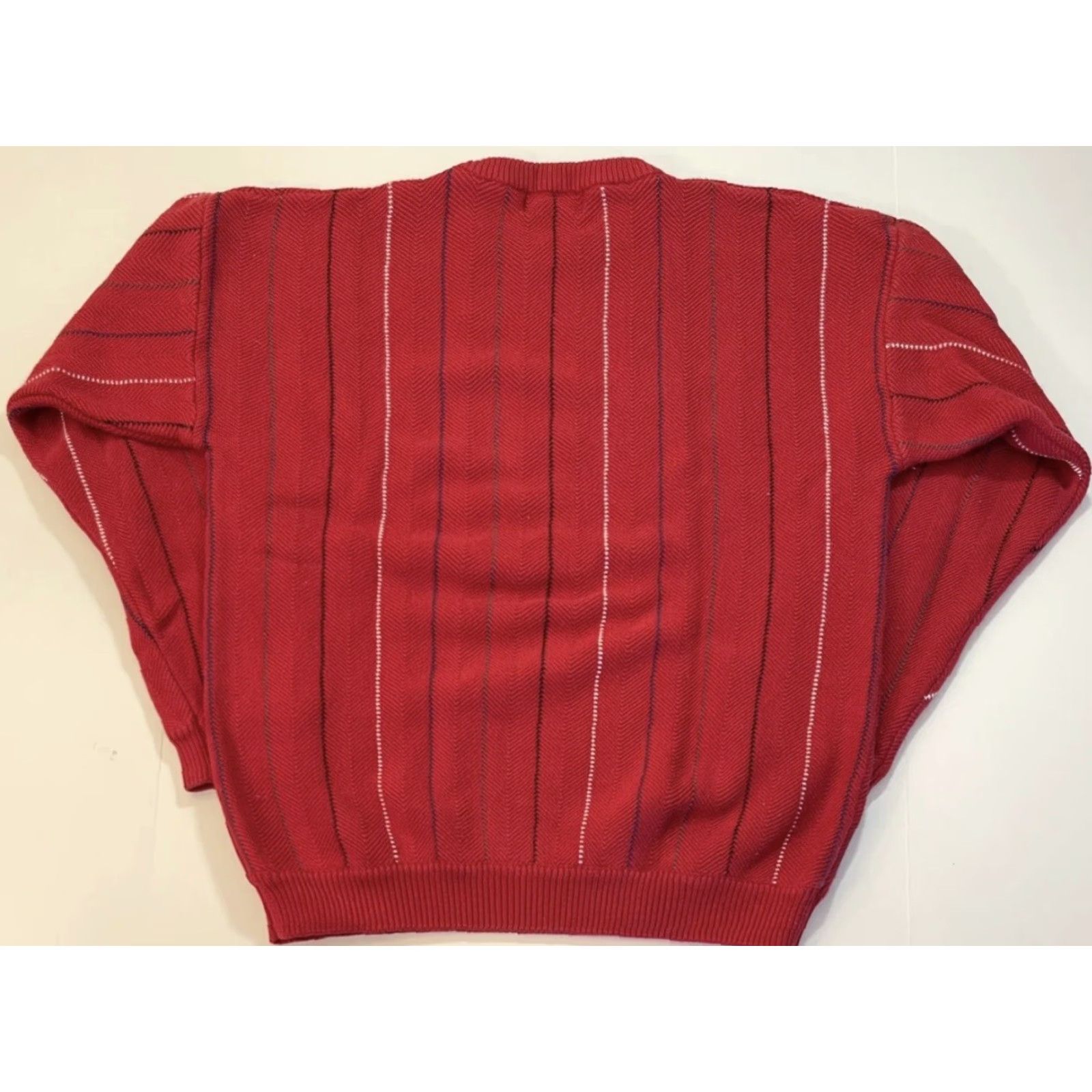 Chaps VINTAGE Chaps Ralph Lauren Sweater XL Mens Crew Neck Pullover Red Knit Cotton Logo Size US XL / EU 56 / 4 - 3 Thumbnail