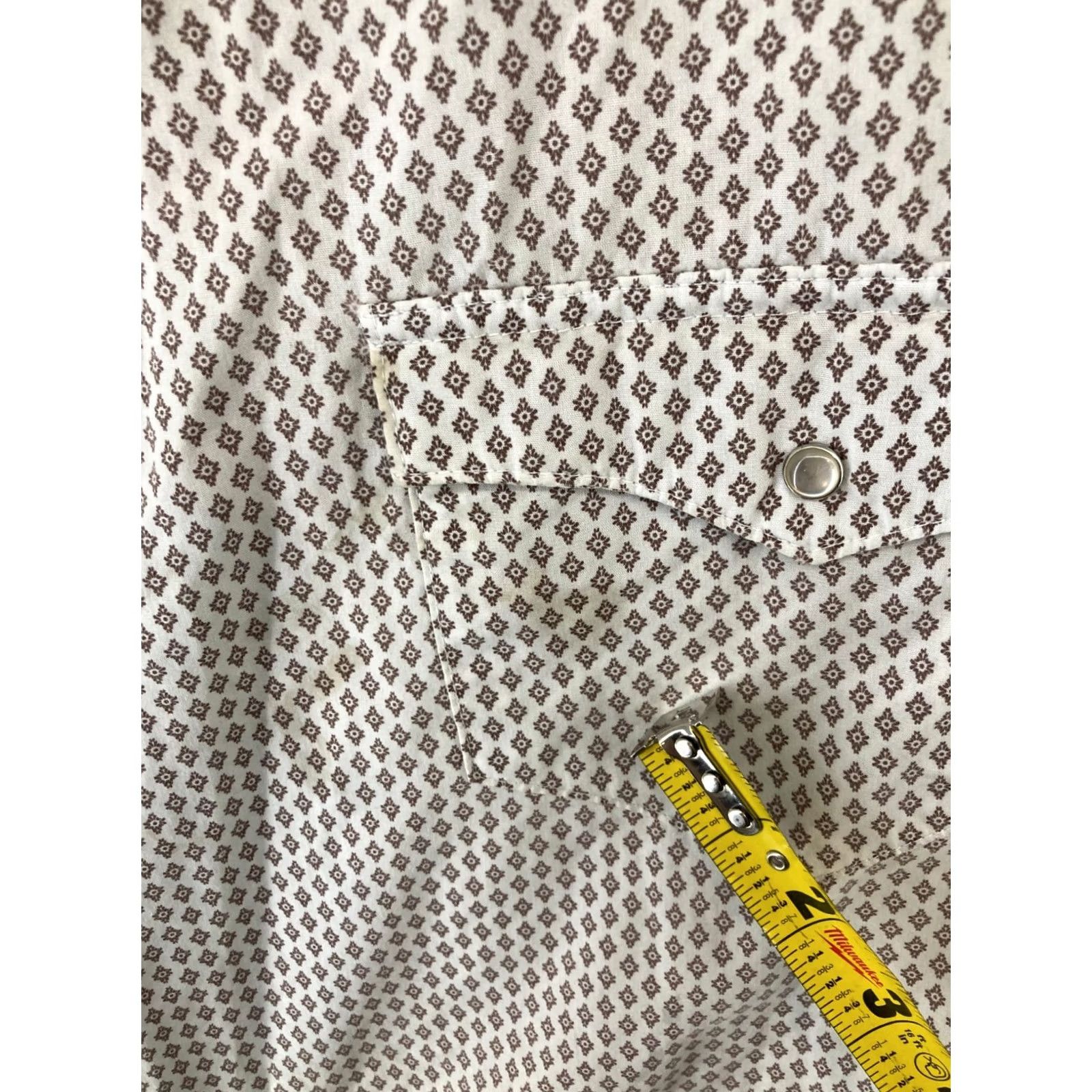 Wrangler Wrangler Wrancher Mens Shirt 2XL White Pearl Snap Cowboy White Pearl Snap Shirt 2XL Mens Wrangler Wrancher Cowboy Size US XXL / EU 58 / 5 - 4 Thumbnail