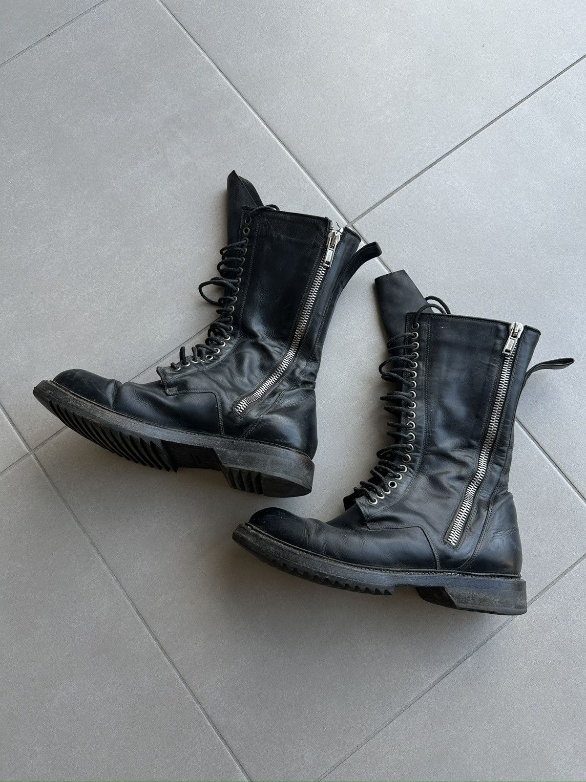 Rick Owens Rick Owens AW16 “Mastodon” high combat boots Size US 9 / EU 42 - 3 Thumbnail