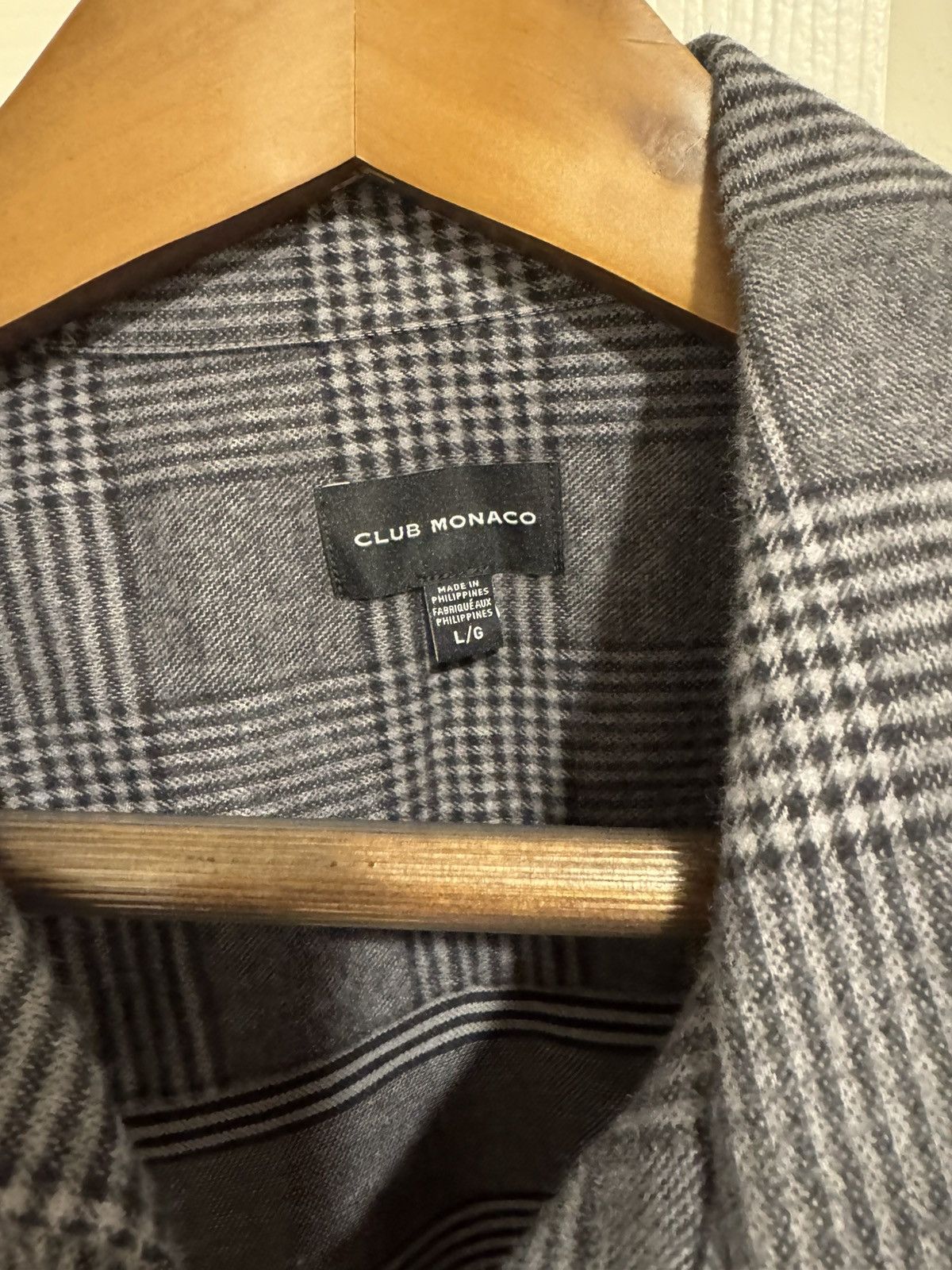 Club Monaco Club Monaco Long Sleeve Moleskin Plaid Overshirt Size US L / EU 52-54 / 3 - 4 Thumbnail