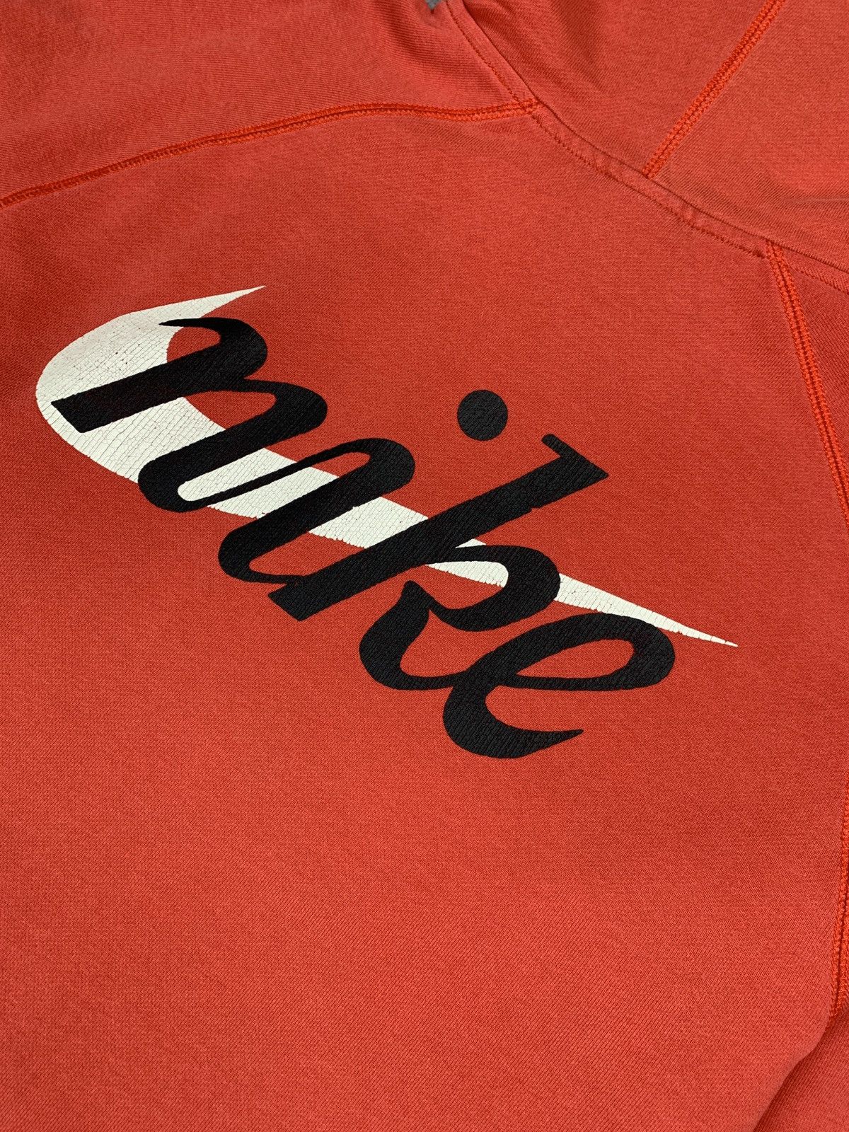 Nike Vintage Y2K Nike Swoosh Hoodie Big Logo Red Heavy Cotton Size US L / EU 52-54 / 3 - 4 Thumbnail