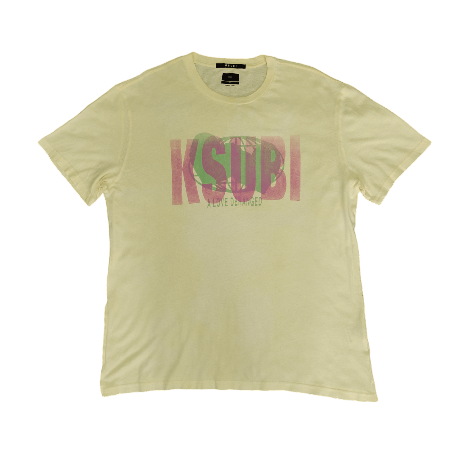Ksubi Ksubi ' A Love Deranged ' Light Yellow T-Shirt Size US XL / EU 56 / 4 - 1 Thumbnail
