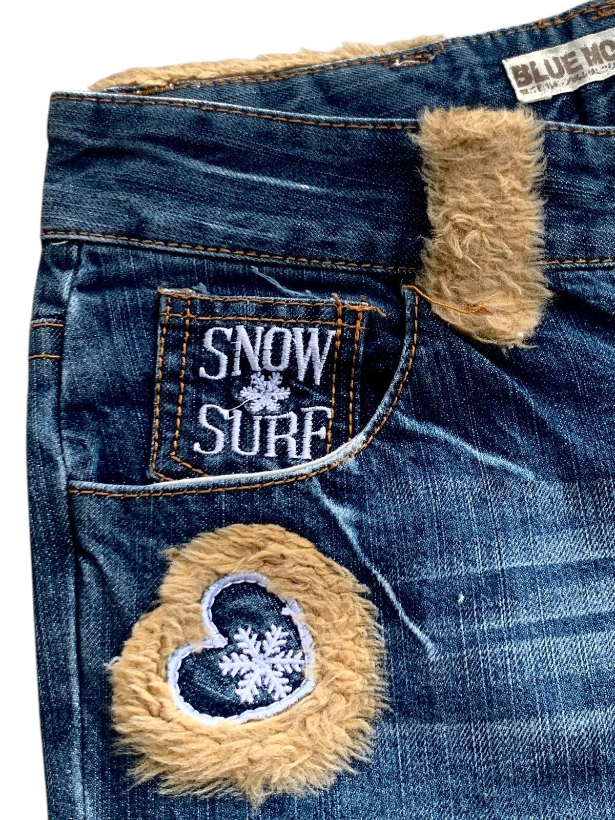 If Six Was Nine × Japanese Brand × Vintage Vintage Y2k Blue Moon Blue Hairy Jeans Japanese Style 🇯🇵 Size 30" / US 8 / IT 44 - 8 Thumbnail