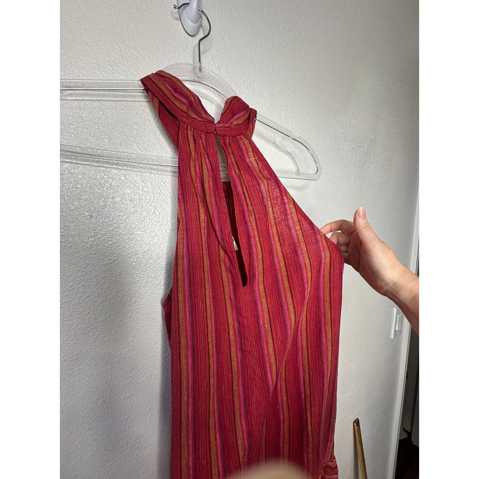 BCBGeneration BCBG Generation Halter Mini Dress XS Pink Striped Sleeveless Size XS / US 0-2 / IT 36-38 - 5 Thumbnail