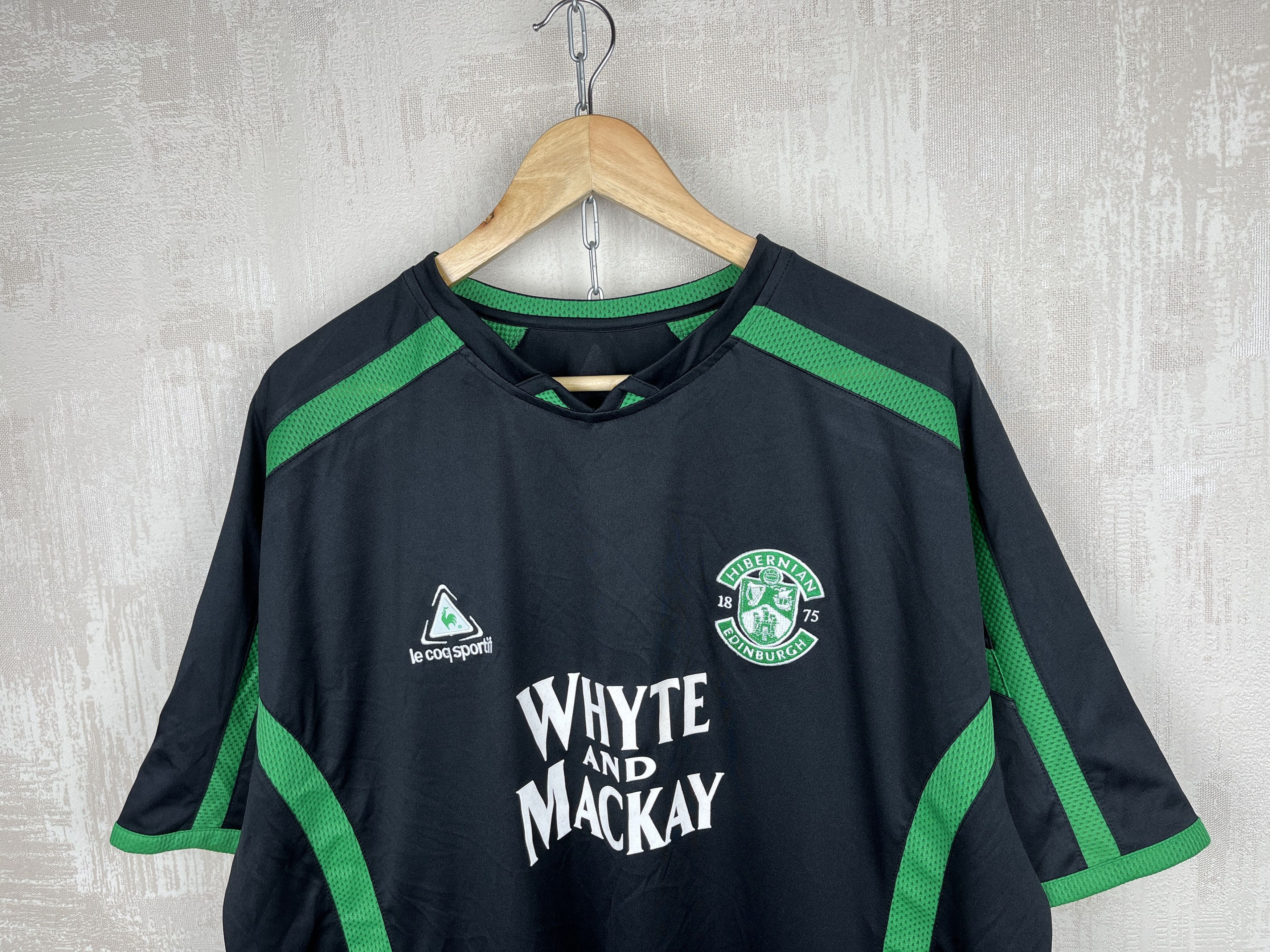 Le Coq Sportif Hibernian 2005 - 2006 Away Football Shirt Soccer Jersey Size US XXL / EU 58 / 5 - 3 Thumbnail