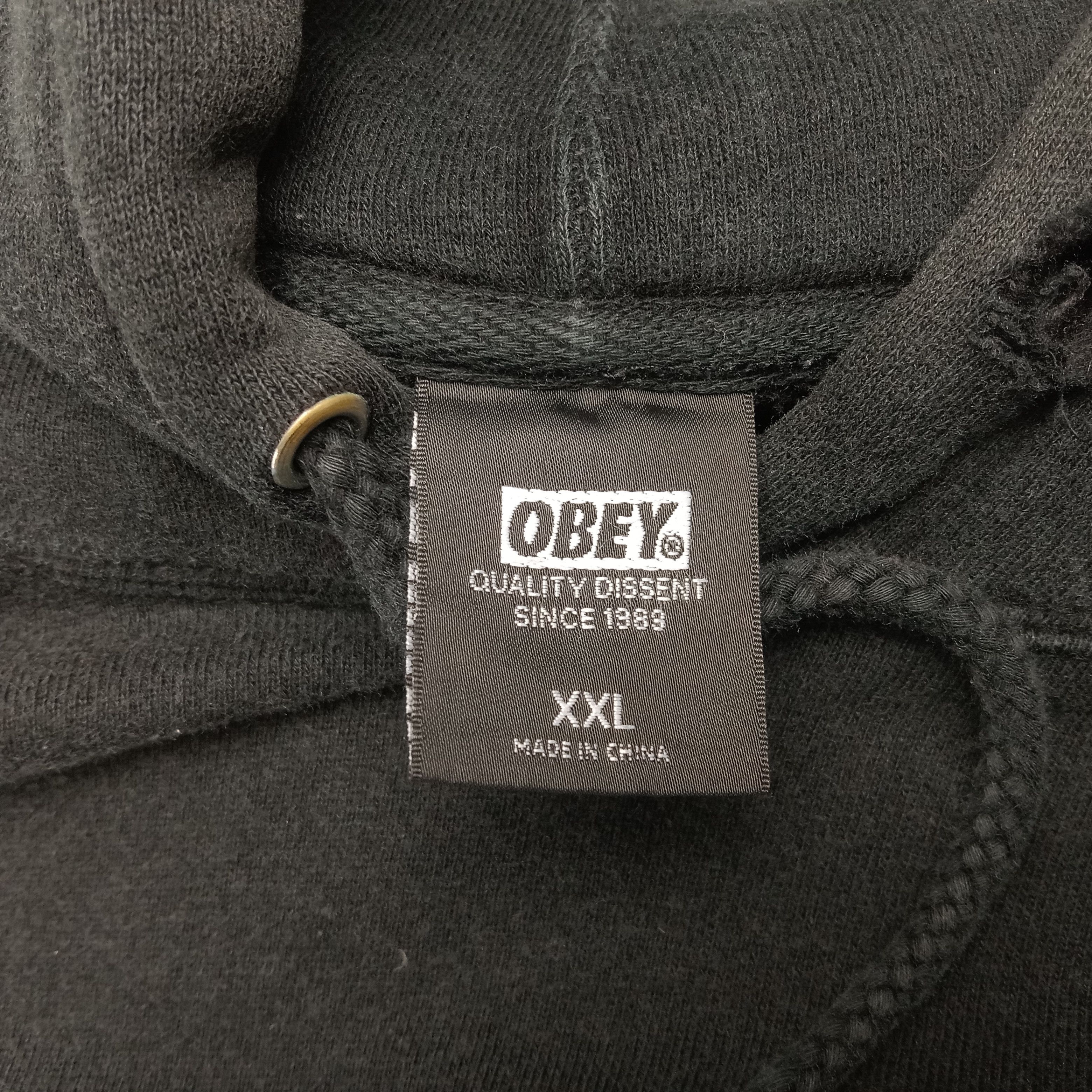 Obey × Vintage Vintage Obey Streetwear Sweatshirt Hoodies Size US XXL / EU 58 / 5 - 5 Thumbnail